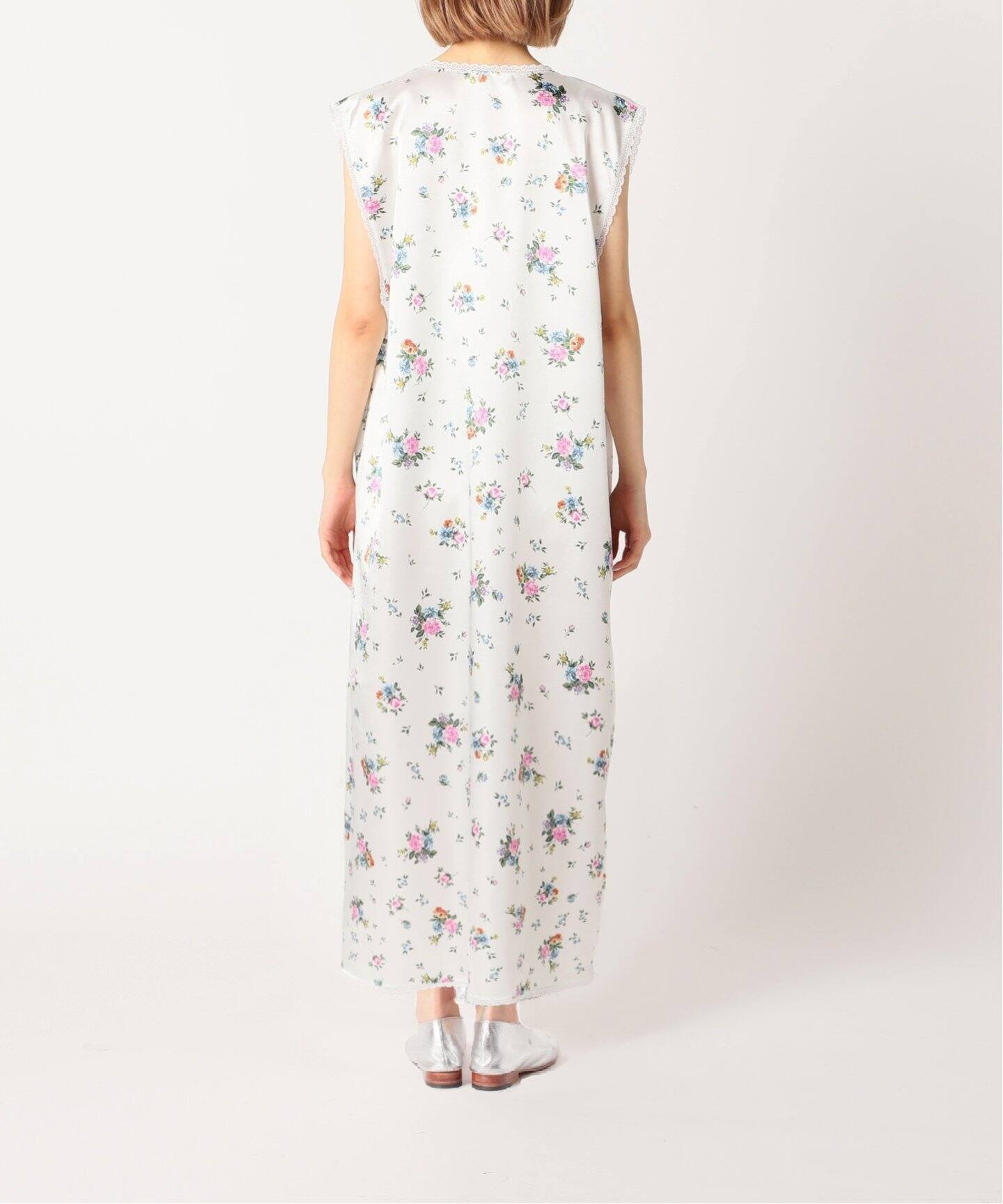 フラワーサテン Vネック ドレス（ワンピース）｜EDIT.FOR LULU  