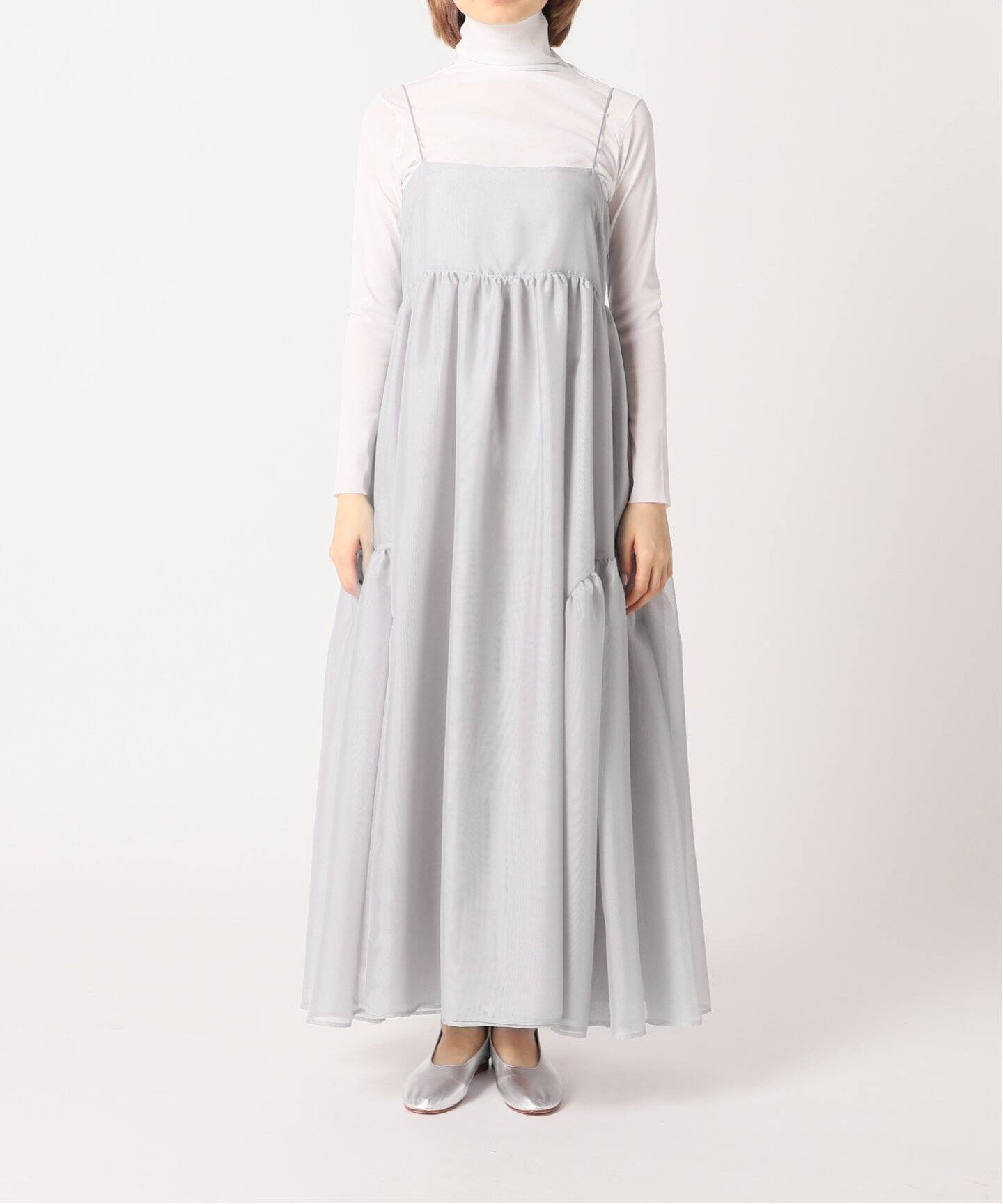 シャンブレーシフォン シアーラッフルドレス（ワンピース）｜EDIT.FOR  