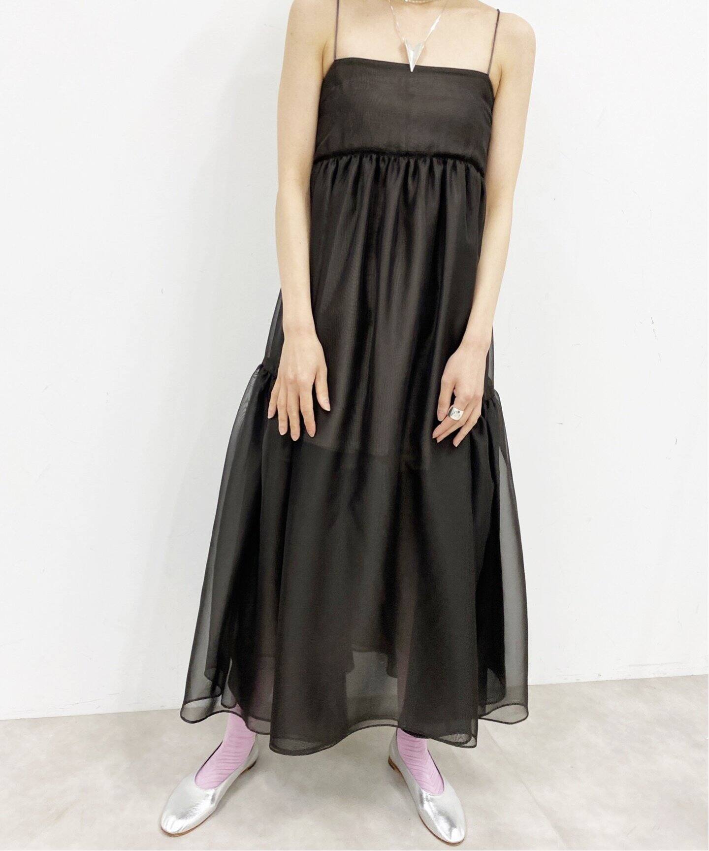 シャンブレーシフォン シアーラッフルドレス（ワンピース）｜EDIT.FOR  