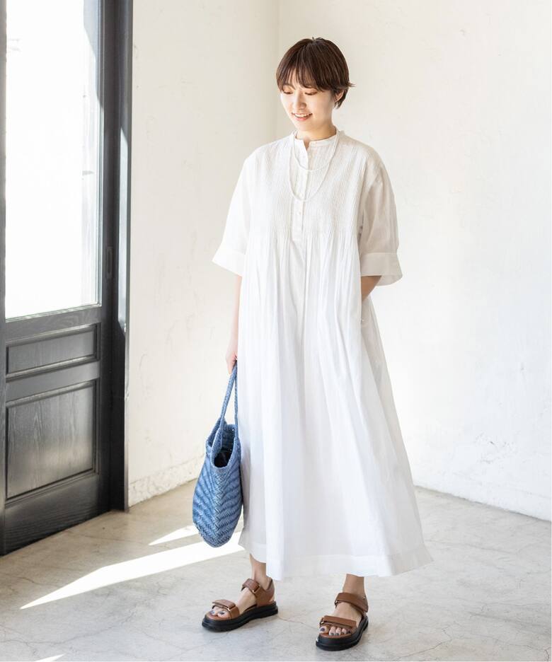 コットンボイルピンタックシャツワンピース◇（ワンピース）｜IENA  
