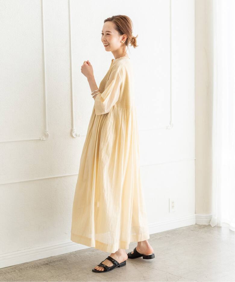 コットンボイルピンタックシャツワンピース◇（ワンピース）｜IENA  