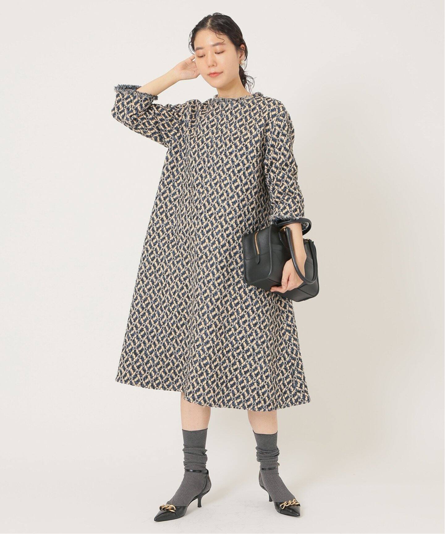 即完売！新品未使用！IENA ジャガード ワンピース チュニック ドレス 