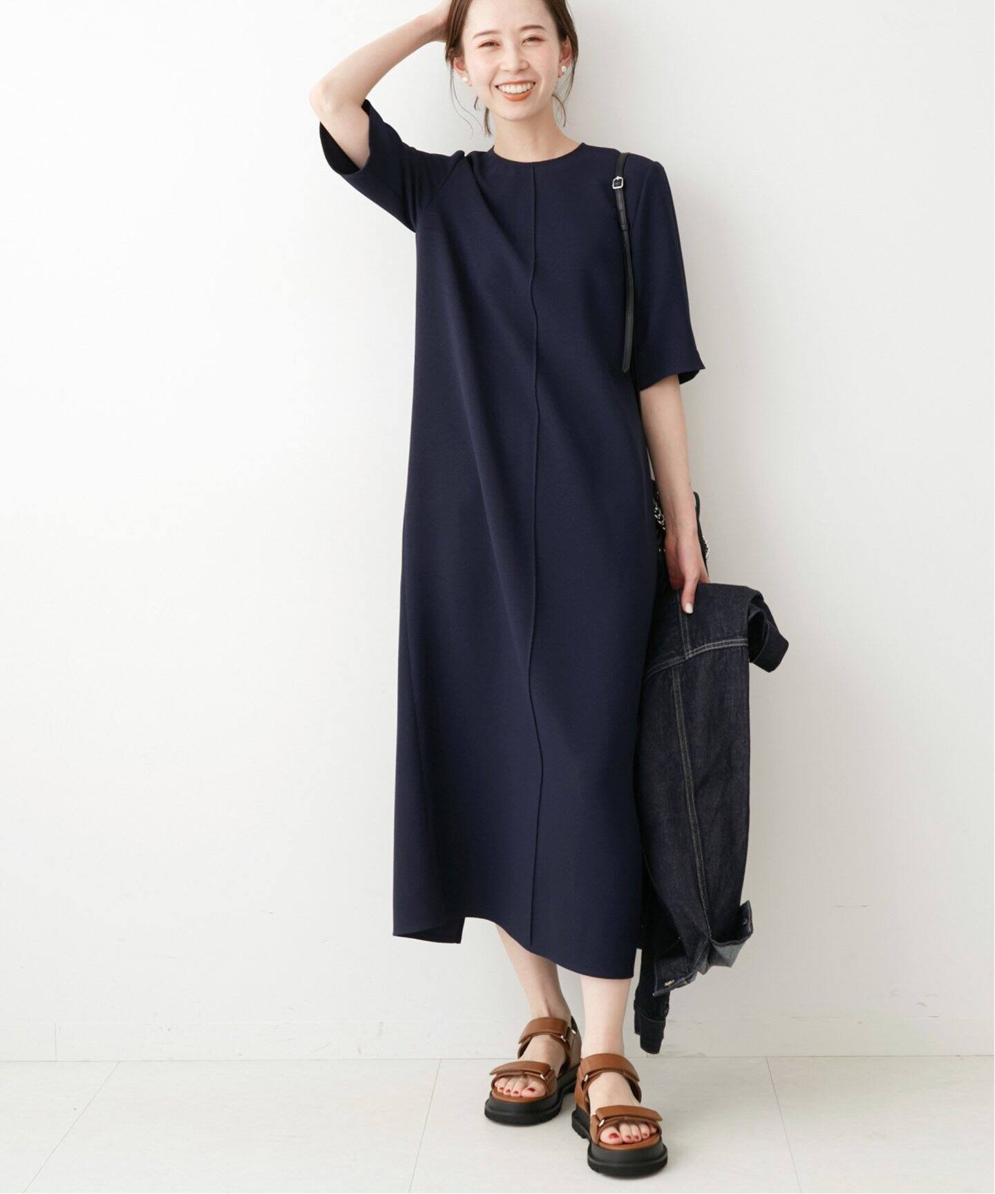 Navy デザインジョーゼットワンピース Iena イエナ 公式のファッション通販 Baycrew S Store