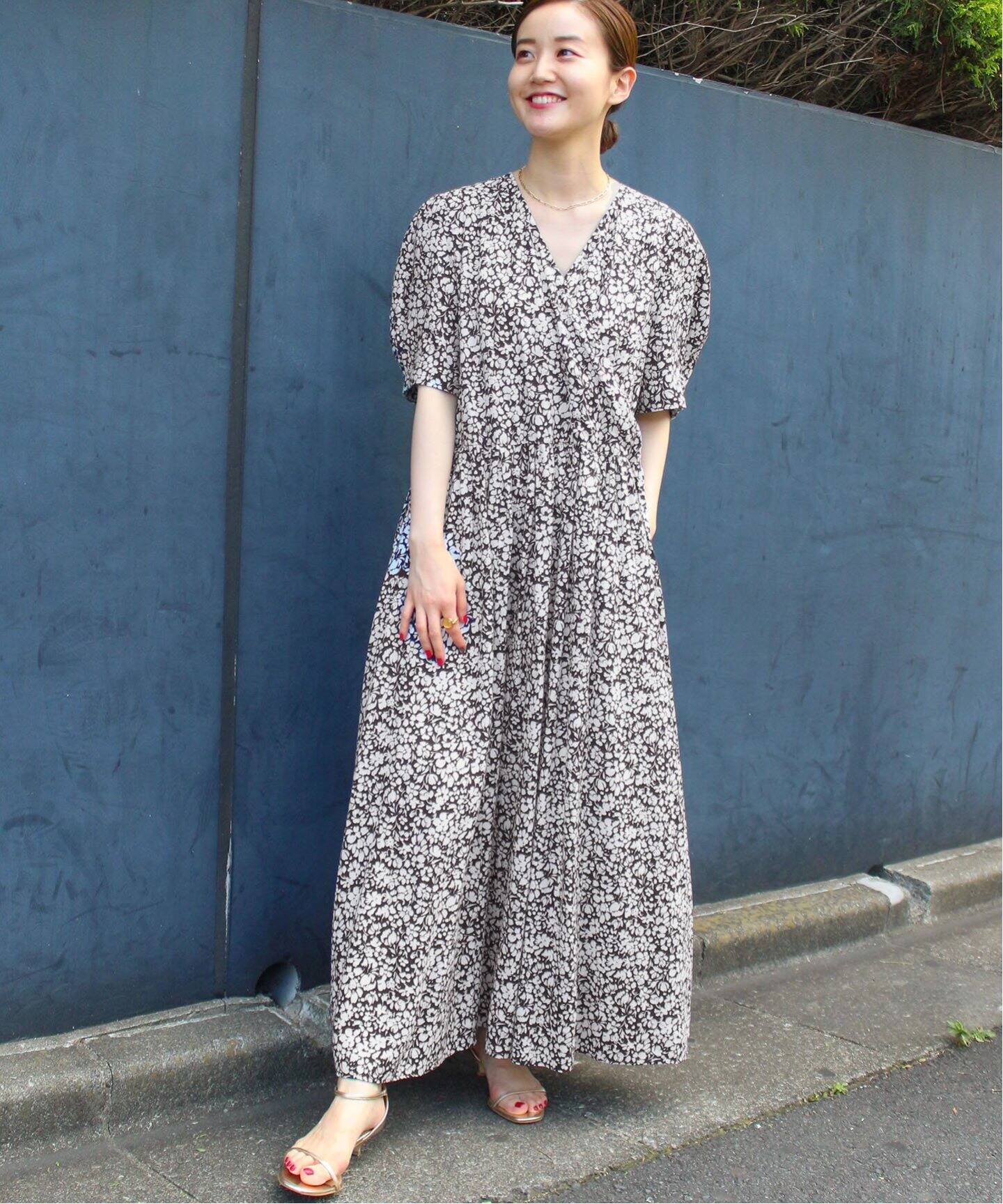 シャドーフラワーカシュクールワンピース（ワンピース）｜IENA  