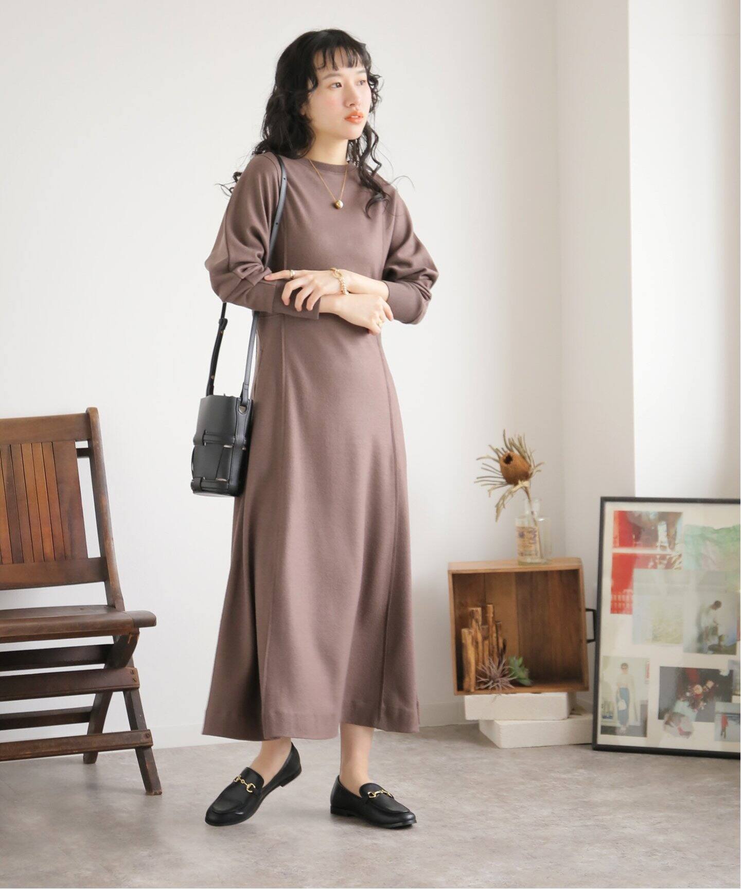 ウォッシャブルウールスムースワンピース（ニットワンピース）｜IENA  