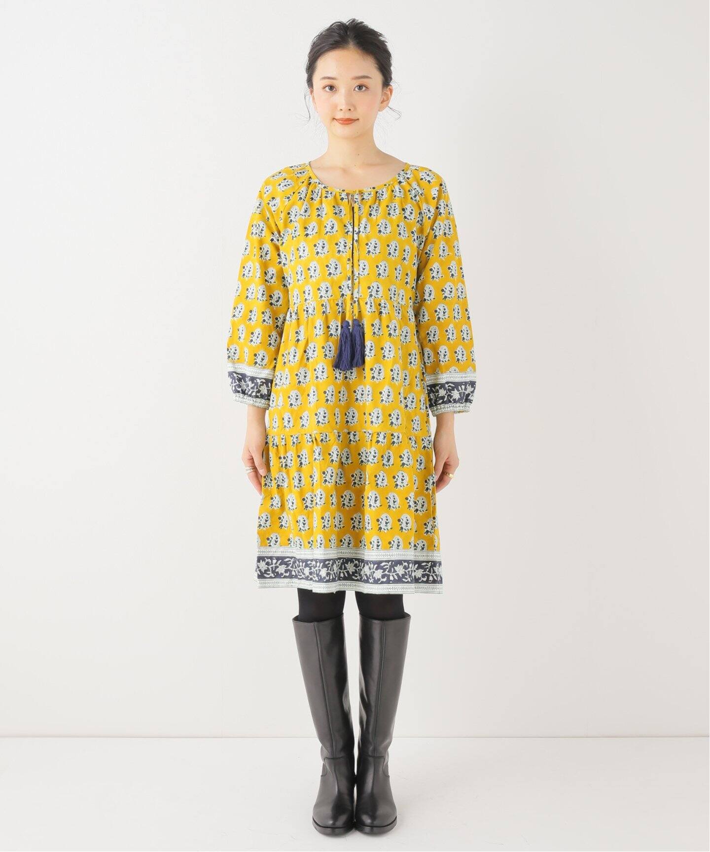 SZ Blockprints/エスゼットブロックプリント】 Menorca Dress in 
