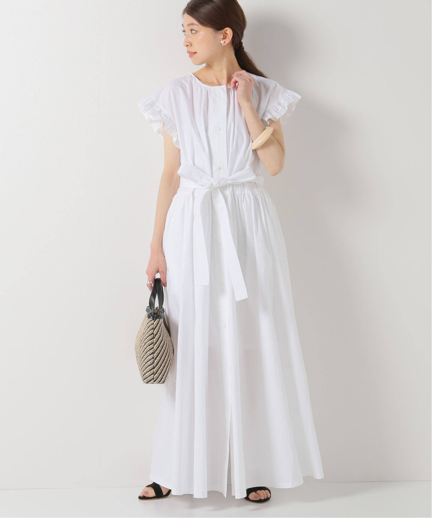 PATOU/パトゥ】フリルボリュームボタンワンピース（ワンピース）｜IENA  