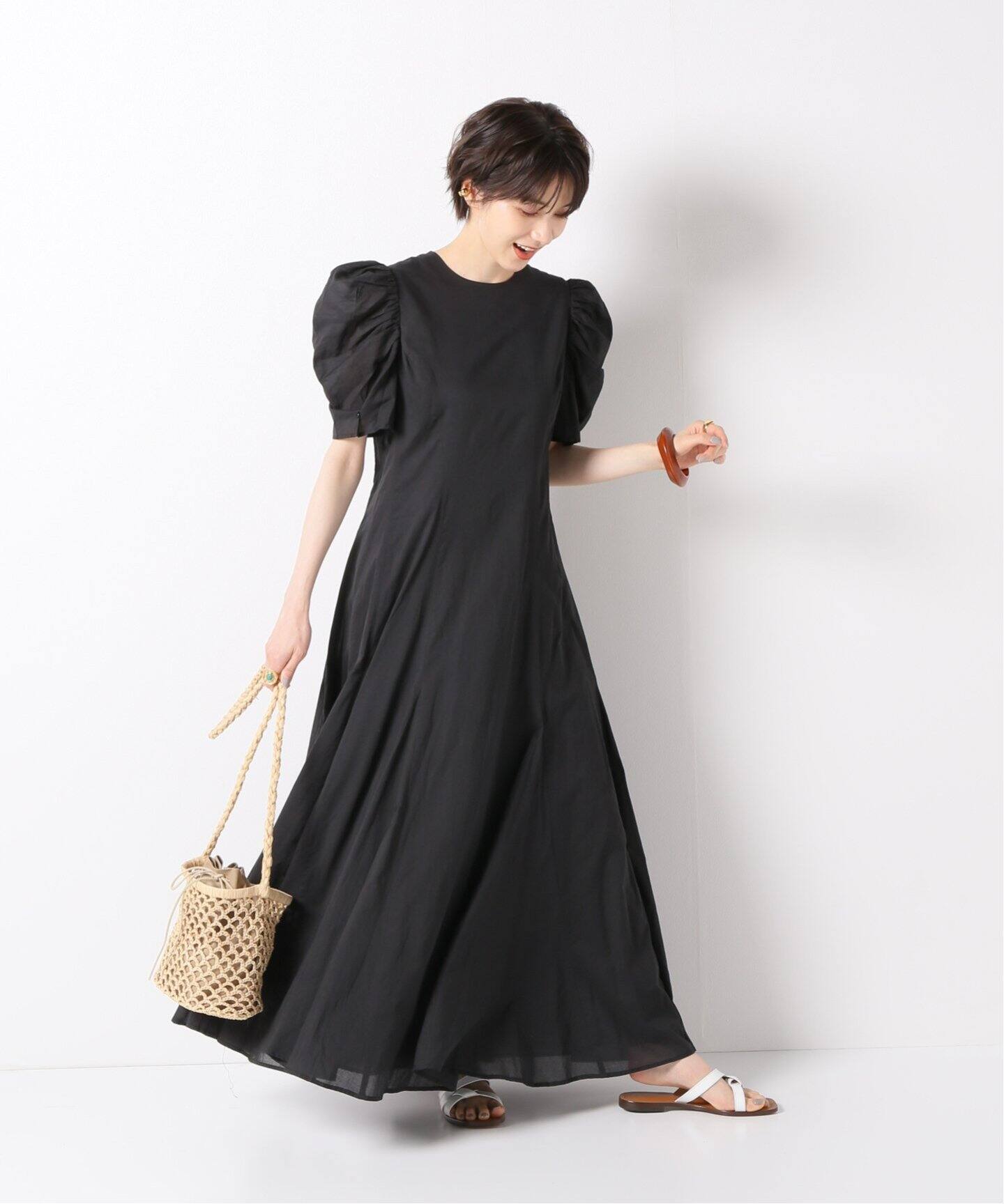 新品未使用タグ付 マリハ MARIHA セレナーデのドレス ブラック IENA 