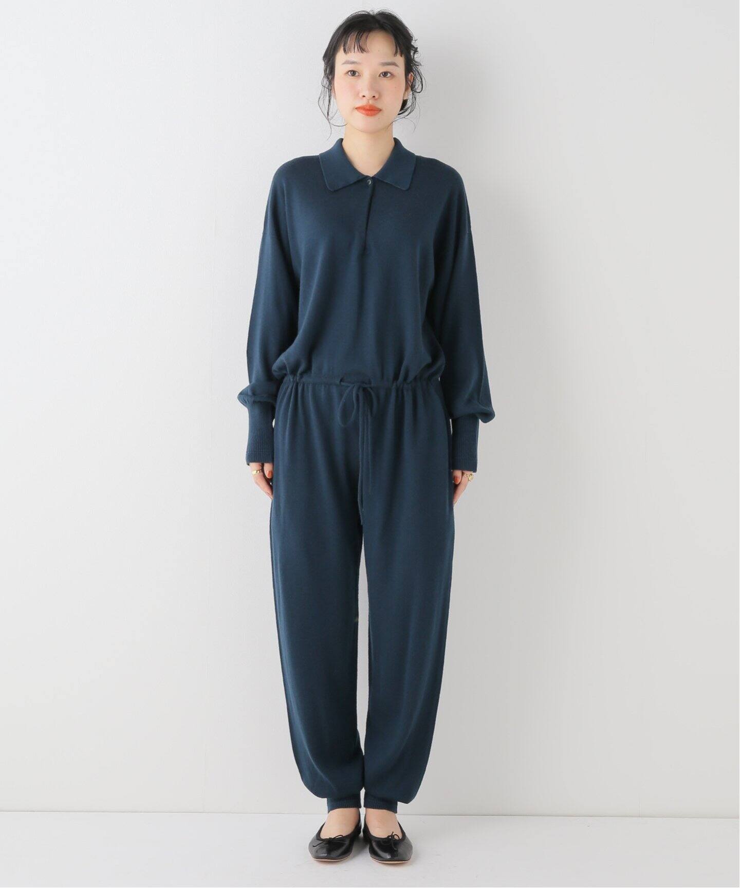 ARCHI/アーキ】WHOLE GARMENT KNIT COLLAR オールインワン（つなぎ 