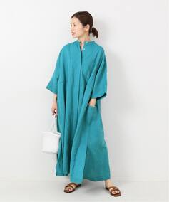 normment/ノーメント】リネンコットンはしごレースワンピースの  