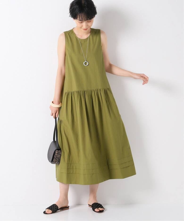 EMIN＆PAUL/エミンアンドポール】ポプリン後ろボタンワンピース  