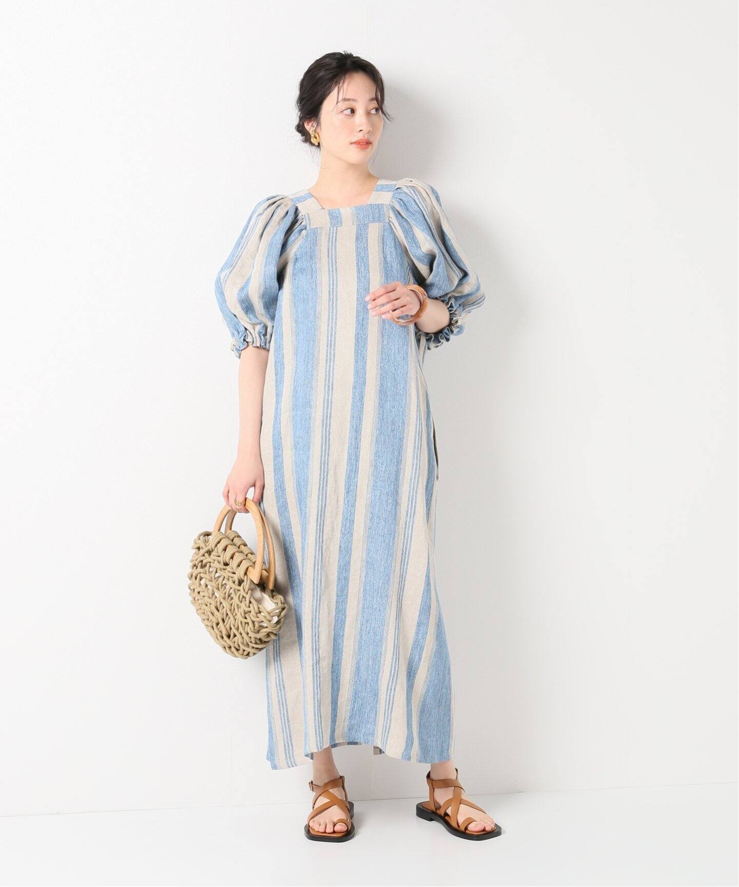 DELIY/デリー】 AOZORAストライプワンピース（ワンピース）｜IENA  