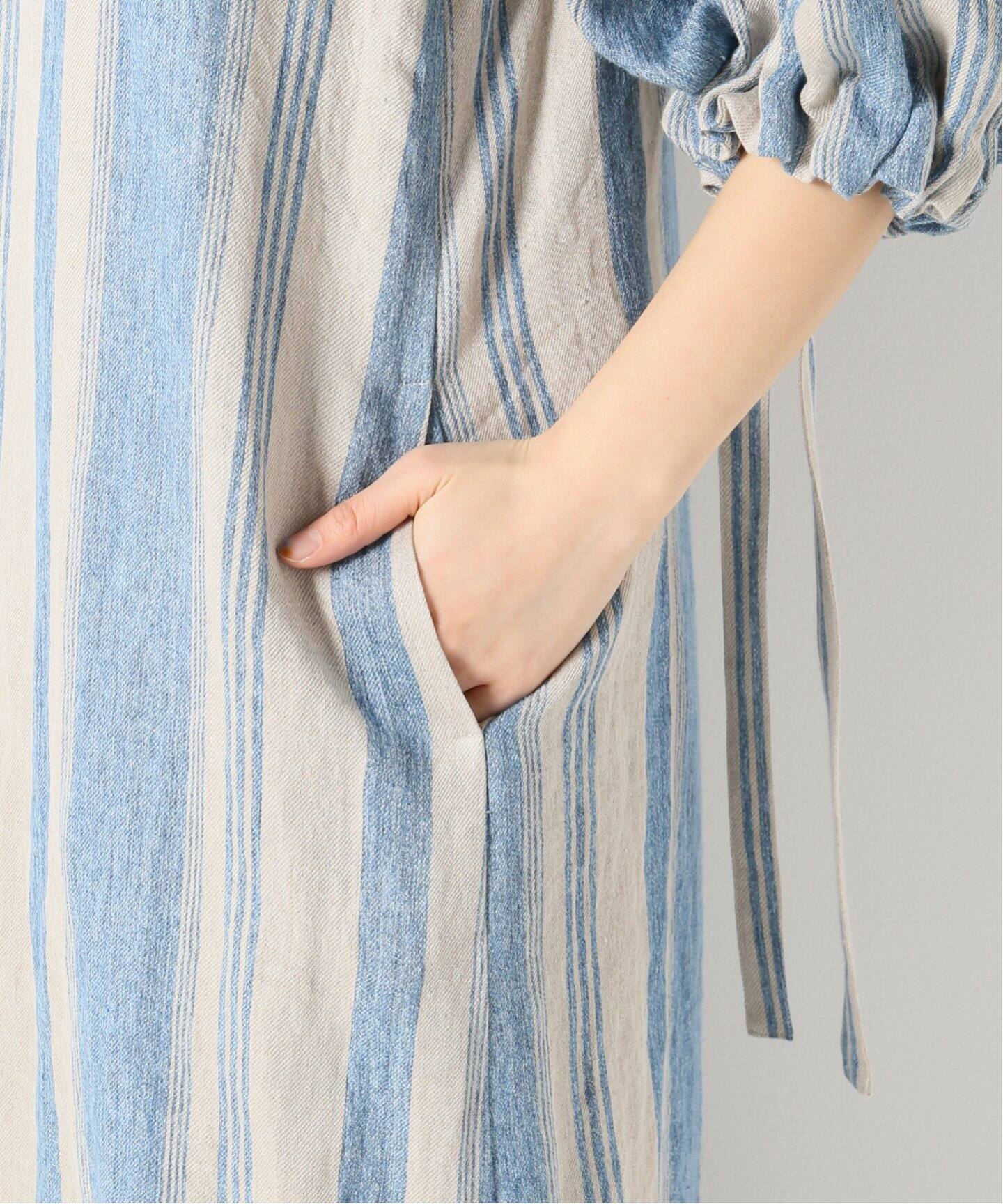 DELIY/デリー】 AOZORAストライプワンピース（ワンピース）｜IENA  