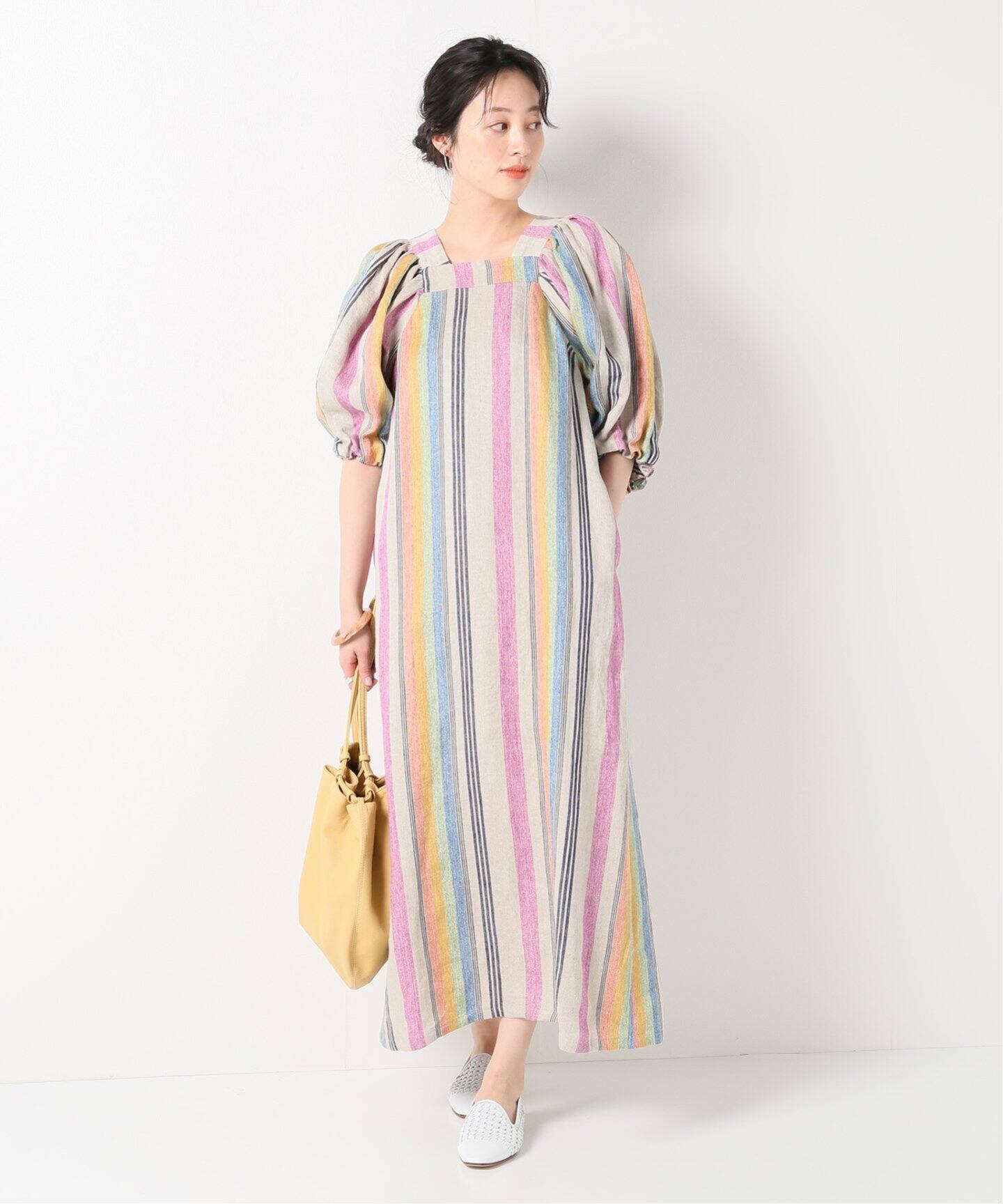 DELIY/デリー】 AOZORAストライプワンピース（ワンピース）｜IENA  