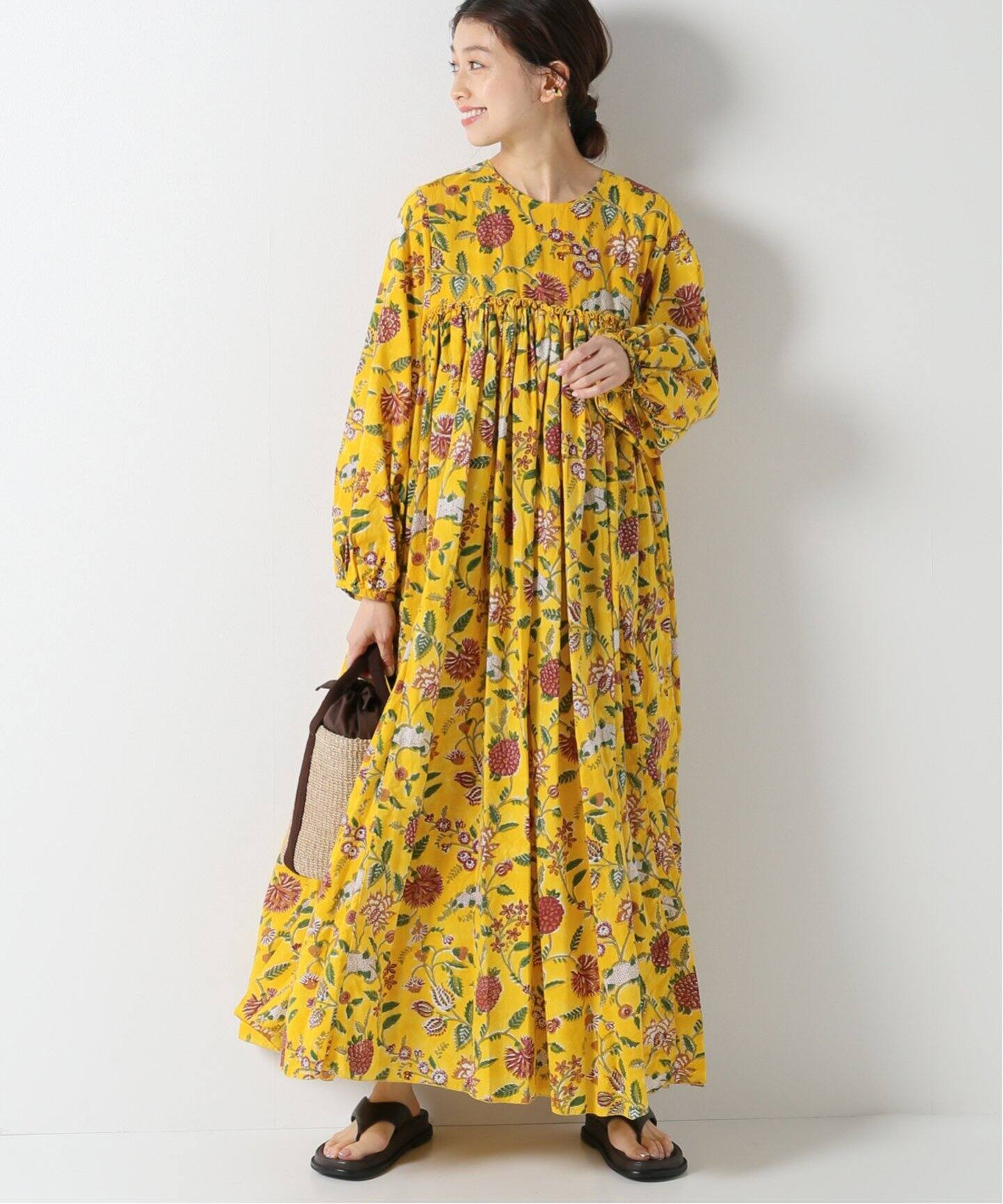 H.A.O/ハオ】Block Printワンピース（ワンピース）｜IENA（イエナ）の  