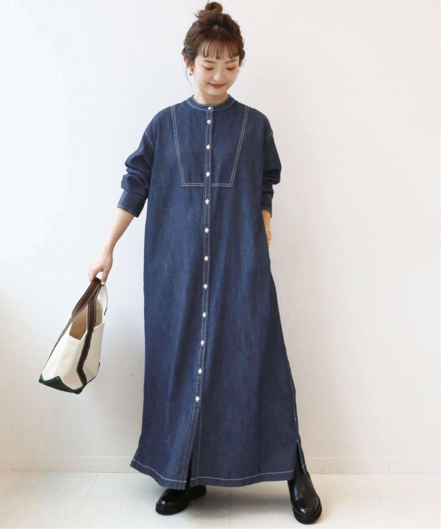 WEB限定/追加》LE DENIM シャツワンピース◇（ワンピース）｜SLOBE  