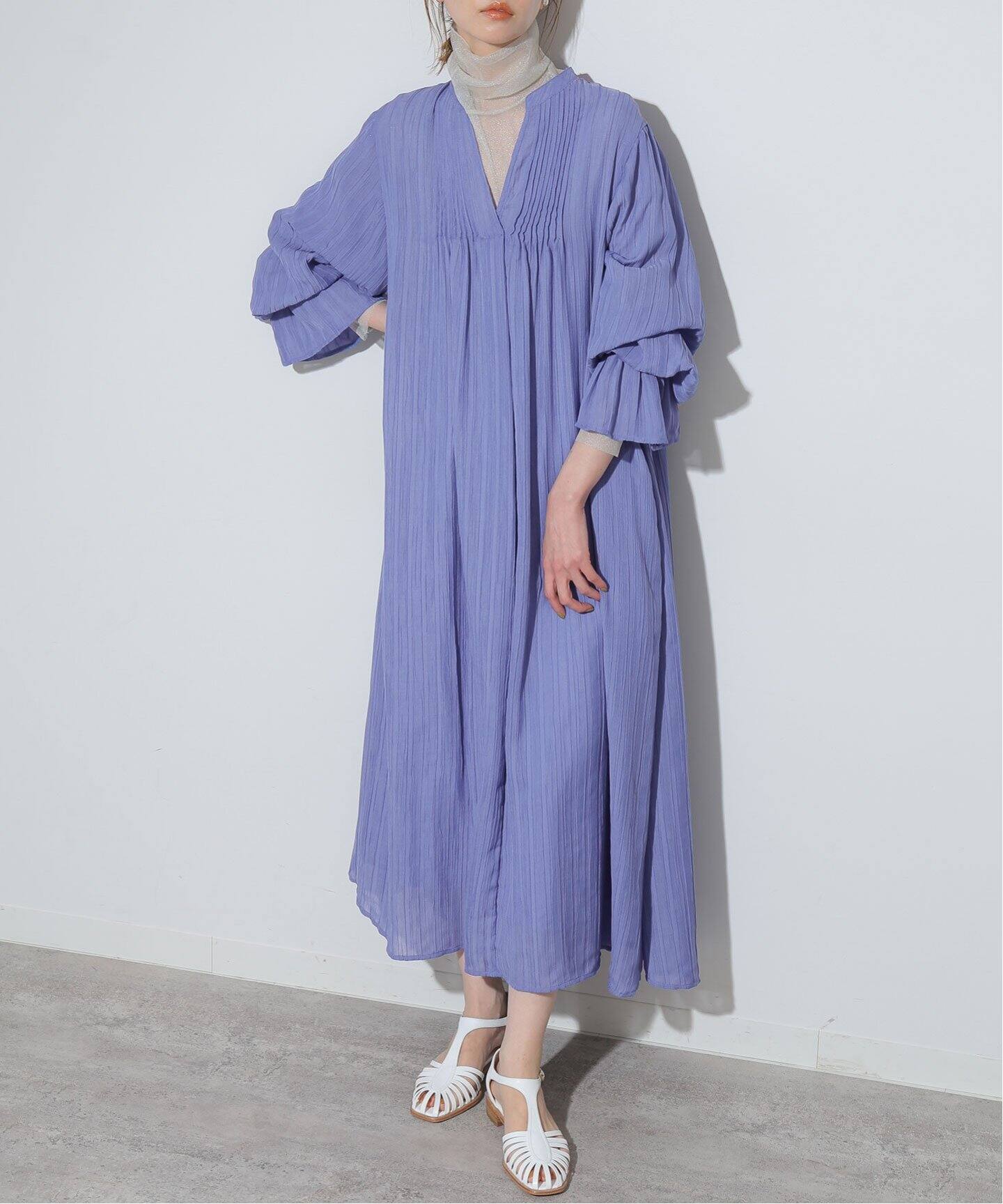 ストライプジャガードスキッパーワンピース（ワンピース）｜SLOBE IENA  