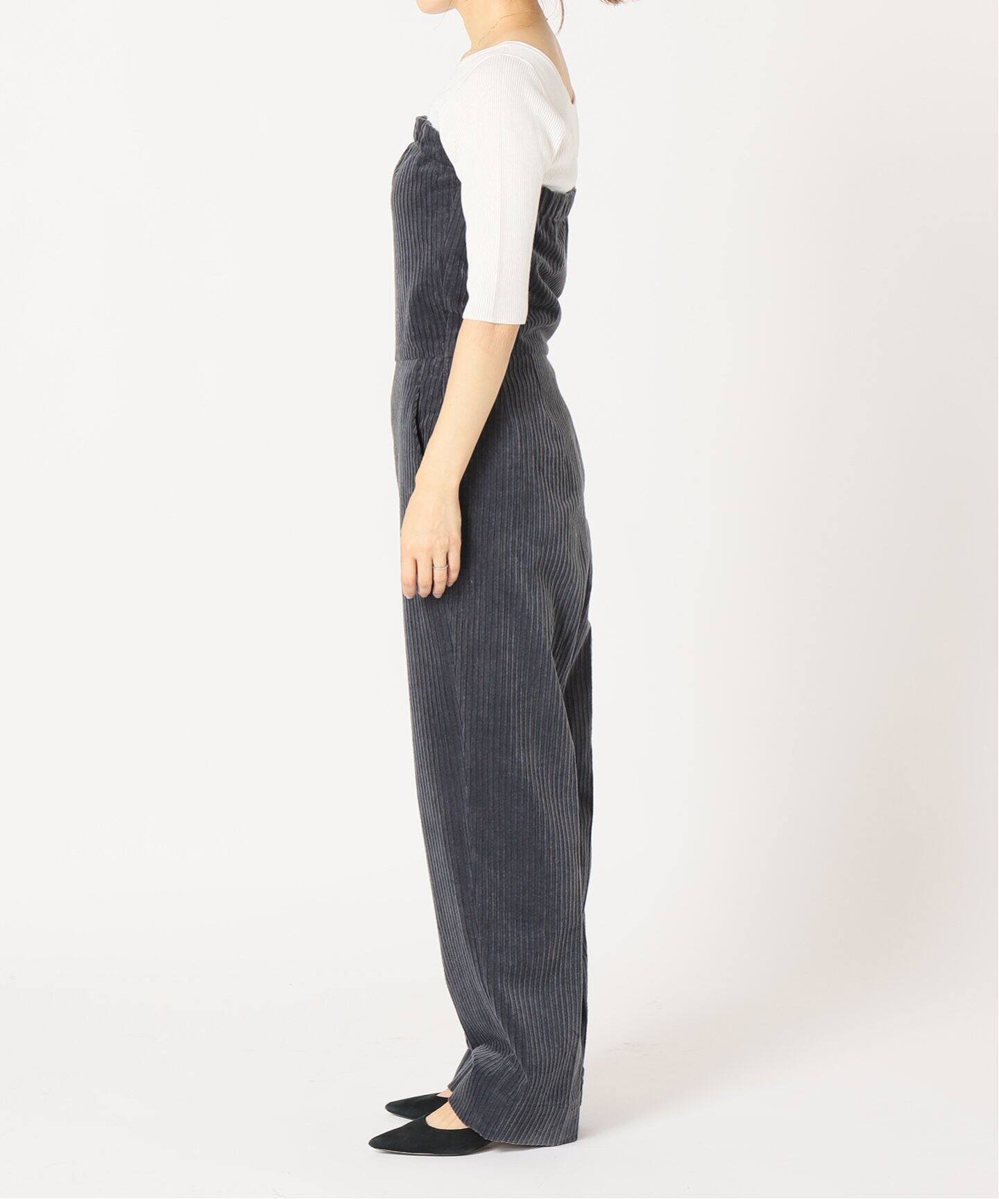 IENA LA BOUCLE コーデュロイベアオールインワン（サロペット 