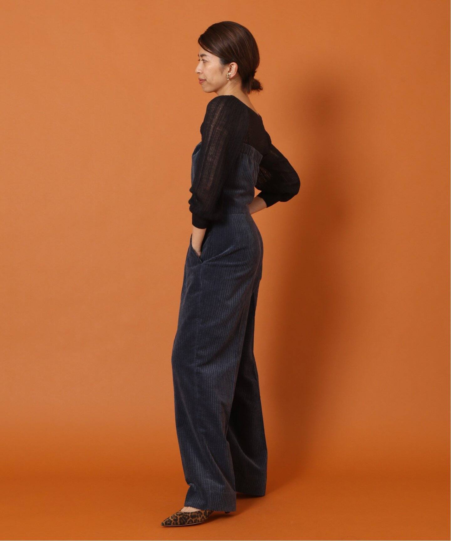 IENA LA BOUCLE コーデュロイベアオールインワン（サロペット 