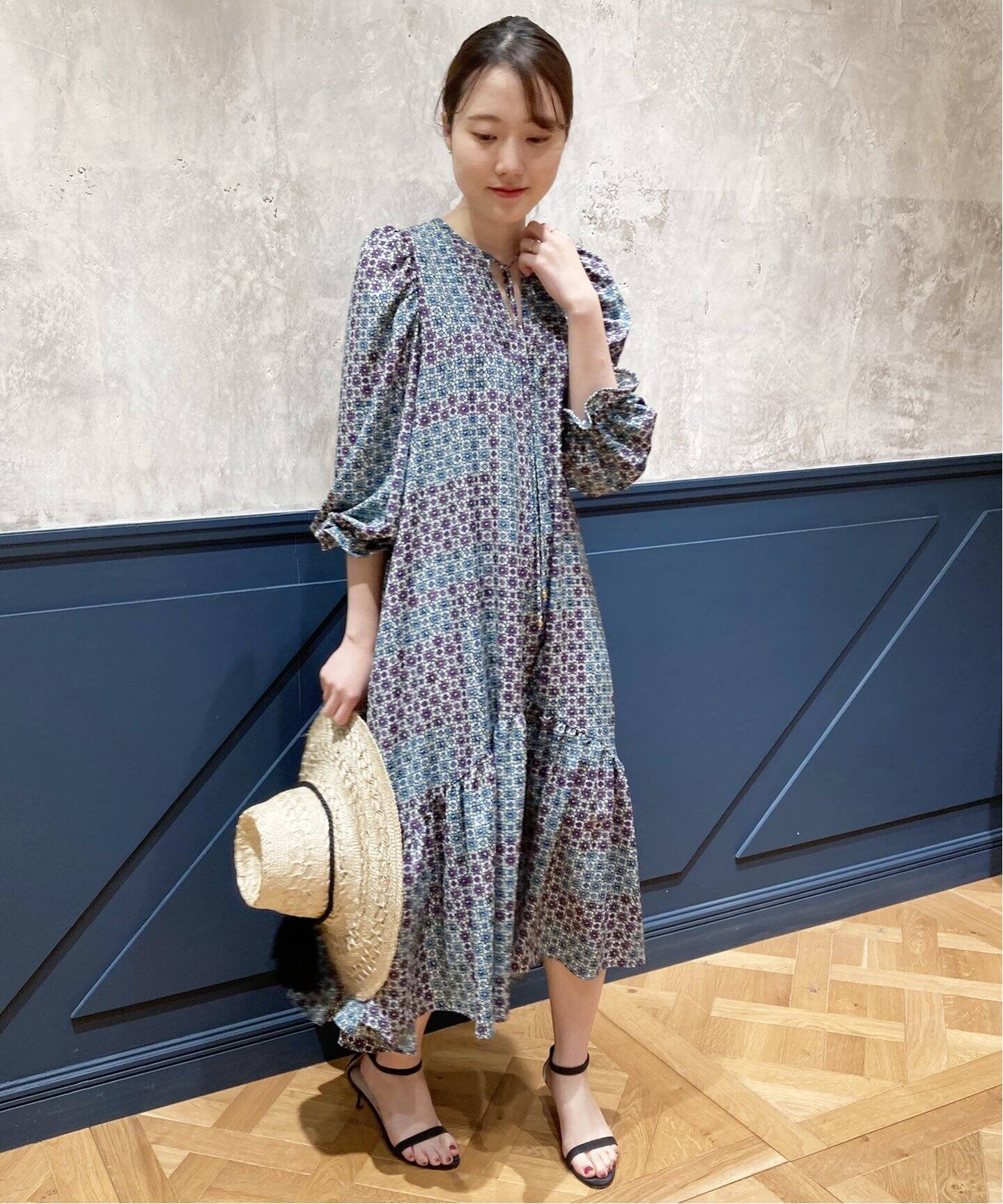 IENA LA BOUCLE フラワープリント ミニワンピース（ワンピース）｜IENA  