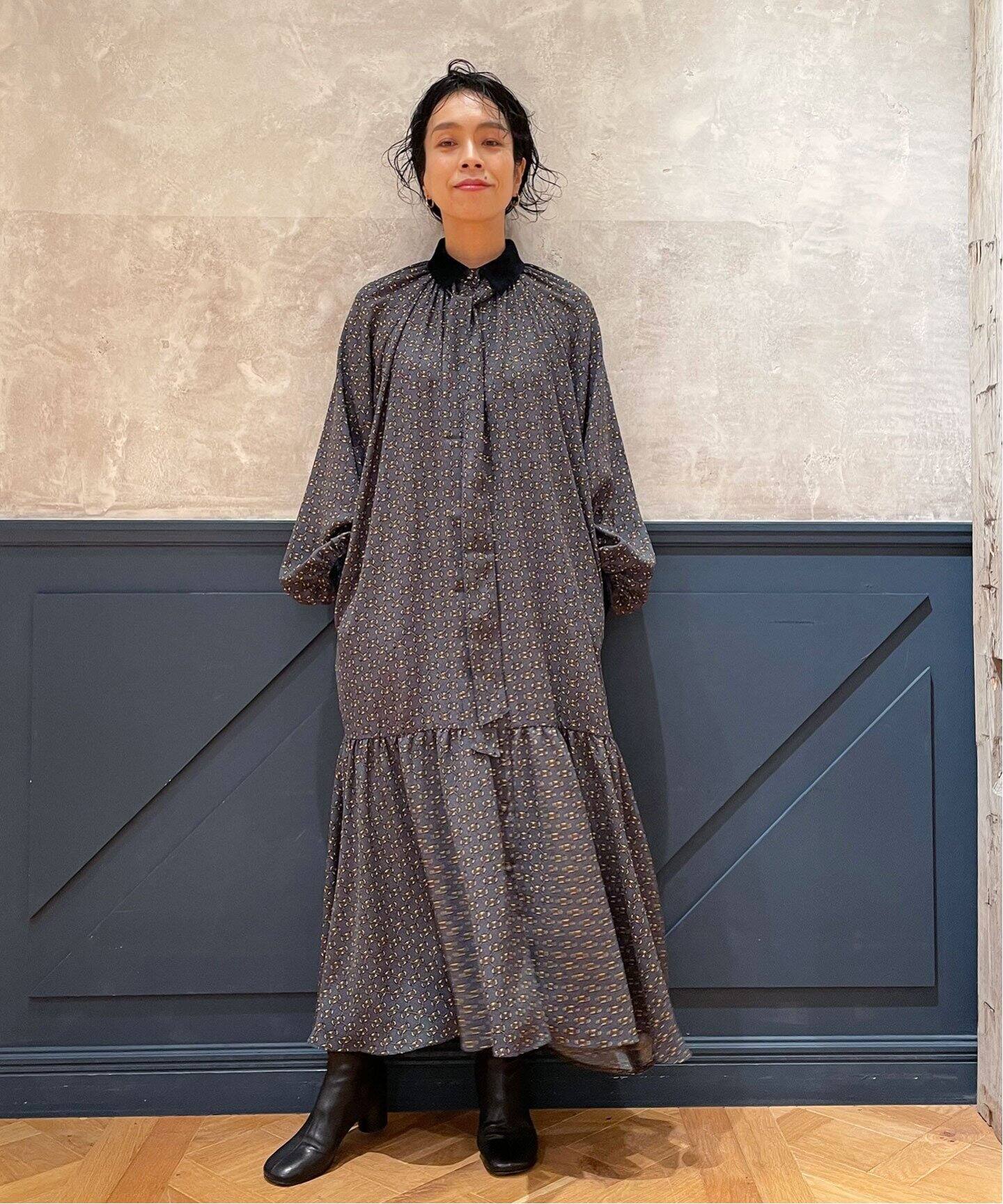 IENA LA BOUCLE ビットプリント ワンピース（ワンピース）｜IENA 