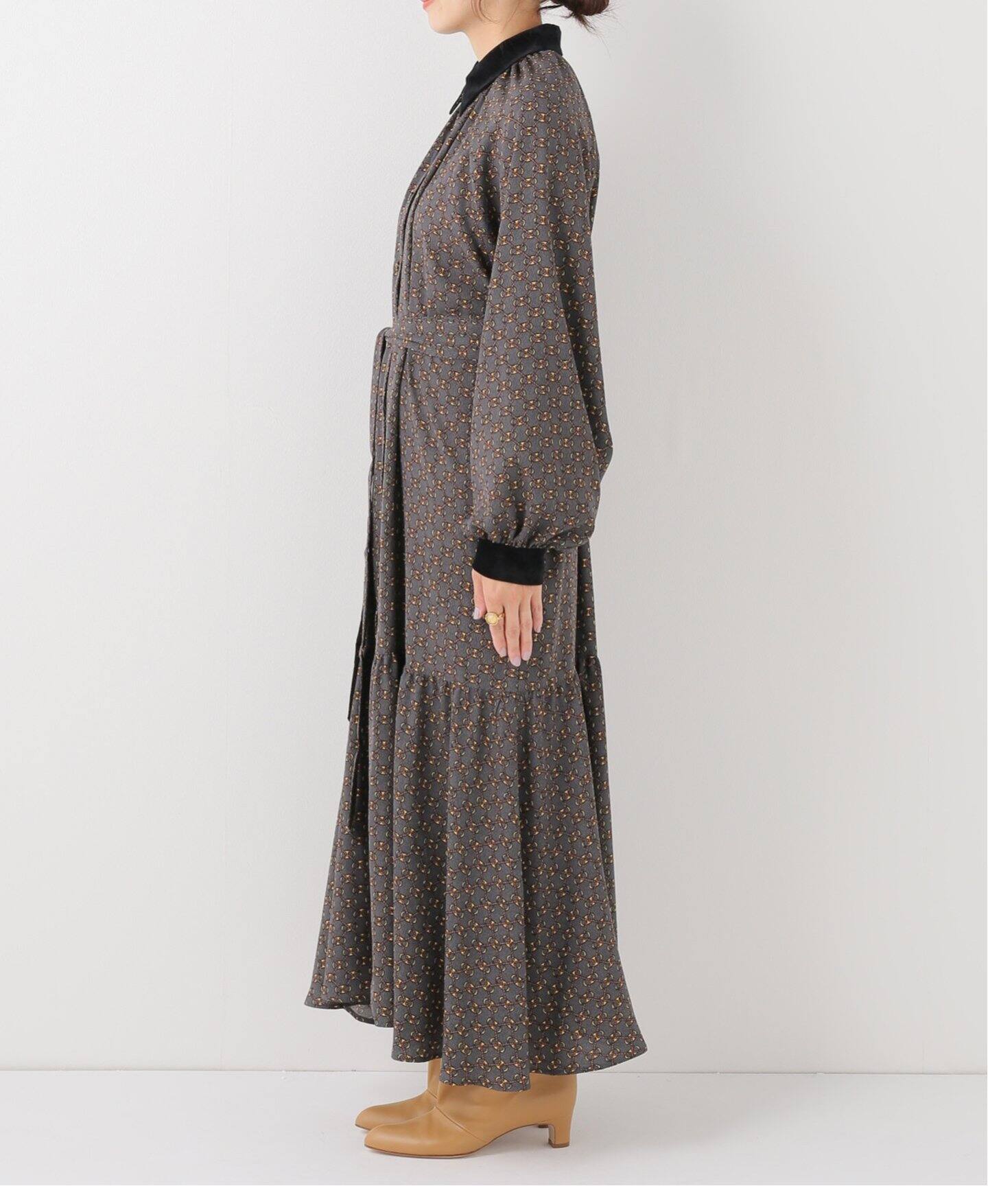 IENA LA BOUCLE ビットプリント ワンピース（ワンピース）｜IENA 
