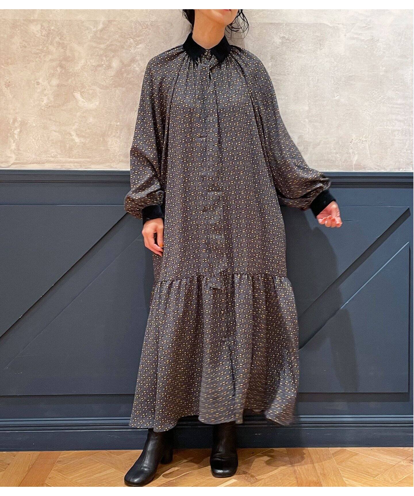 IENA LA BOUCLE ビットプリント ワンピース（ワンピース）｜IENA 