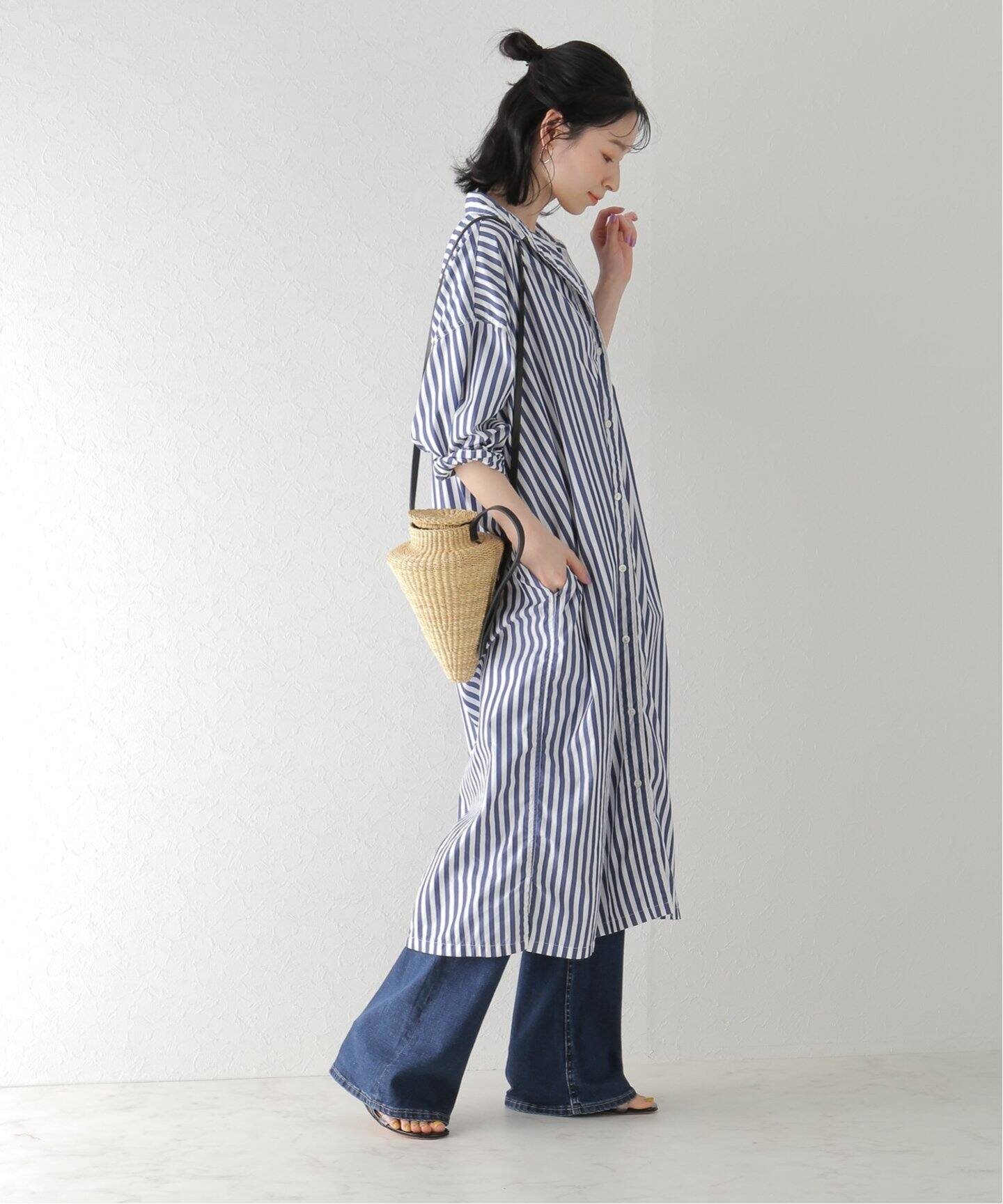 wide wash シャツワンピース（ワンピース）｜Plage（プラージュ）の 