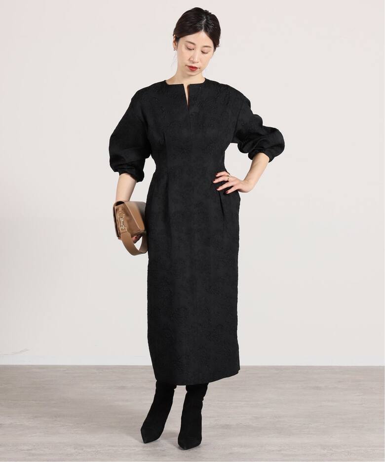 ジャガードウエストシェイプワンピース（ワンピース）｜VERMEIL par  