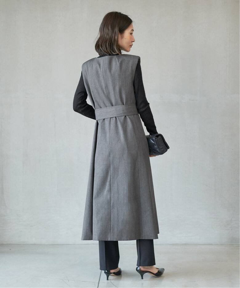 VERMEIL×スタイリスト別注】2WAY ツイルロングジレワンピース  