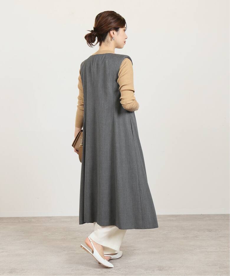 VERMEIL×スタイリスト別注】2WAY ツイルロングジレワンピース  