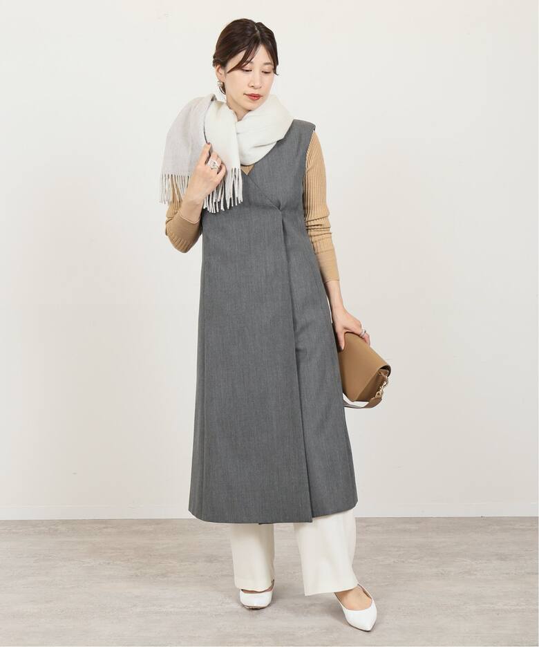 VERMEIL×スタイリスト別注】2WAY ツイルロングジレワンピース  