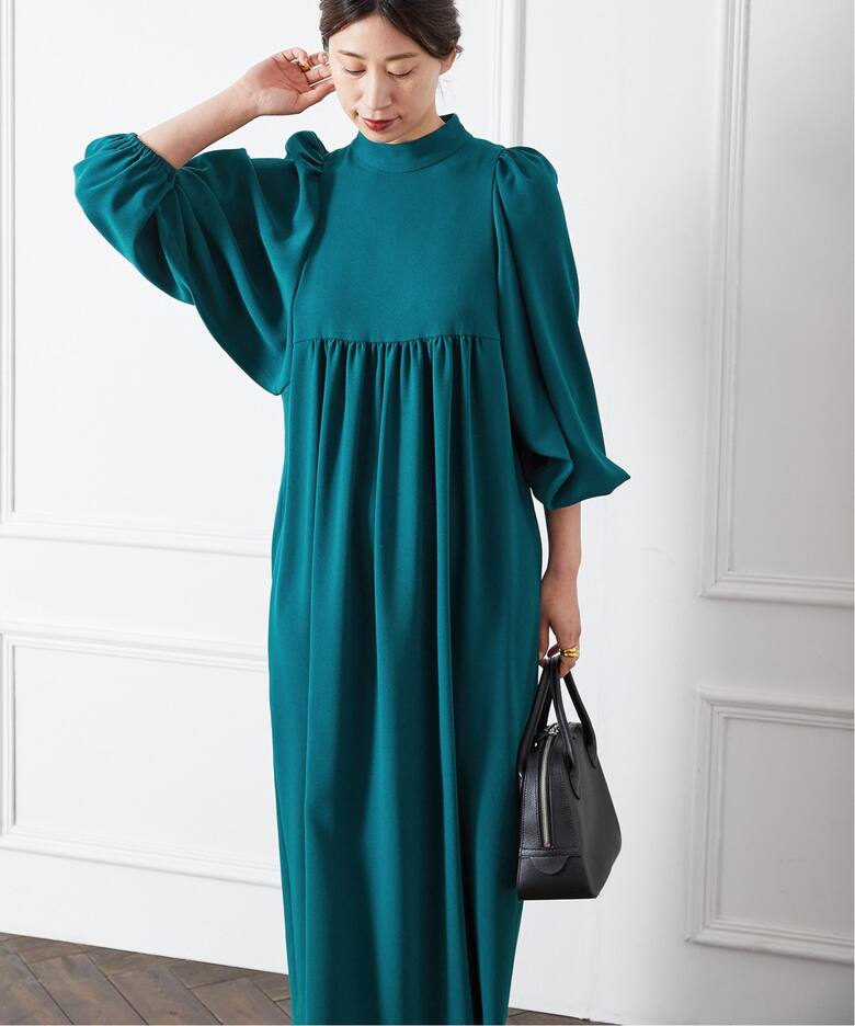 追加》アセテートバックサテンジョーゼットワンピース（ワンピース  