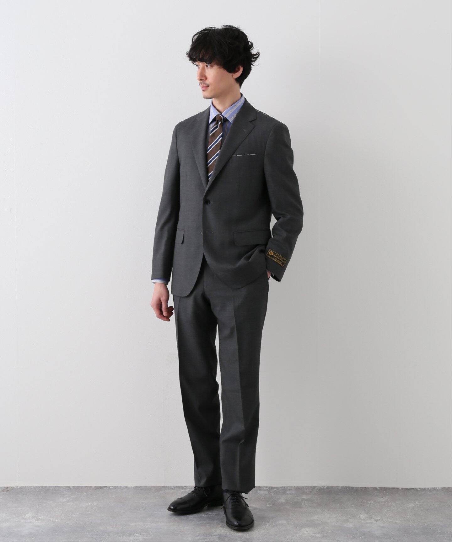 エディフィス EDIFICE ロロピアーナ スーツ ジャケット 速けれ グレー M 