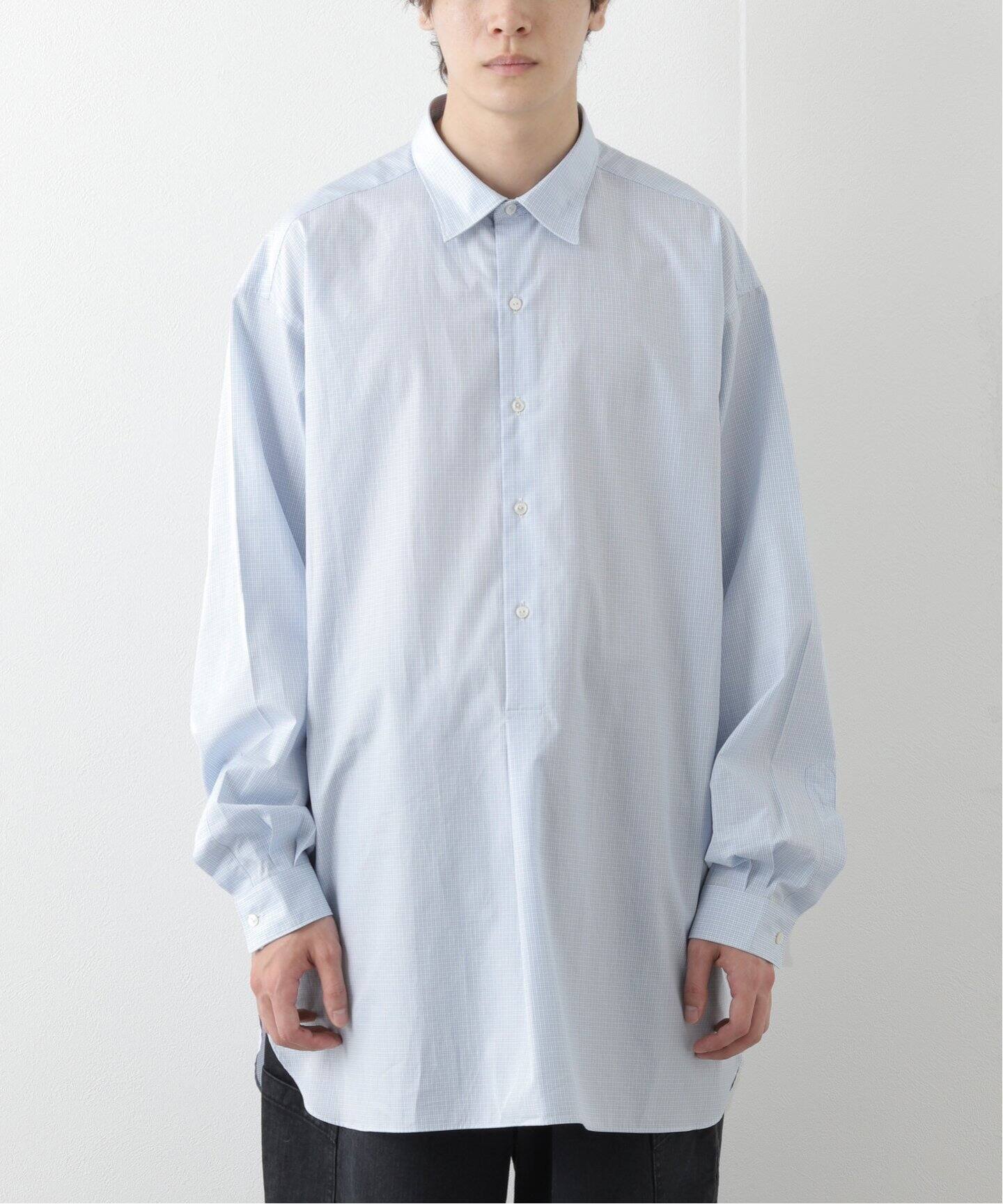 A.PRESSE/アプレッセ】Pullover Granpa Shirts（シャツ／ブラウス）｜L 