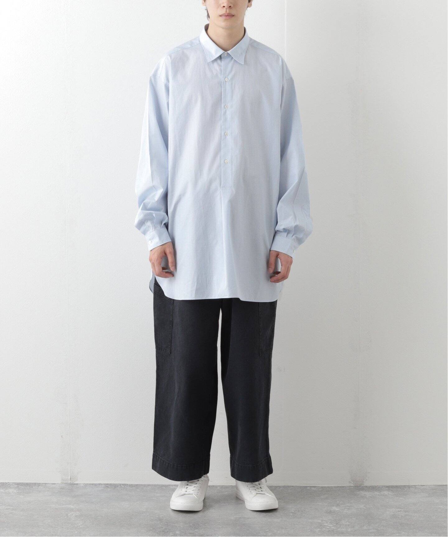A.PRESSE/アプレッセ】Pullover Granpa Shirts（シャツ／ブラウス）｜L  