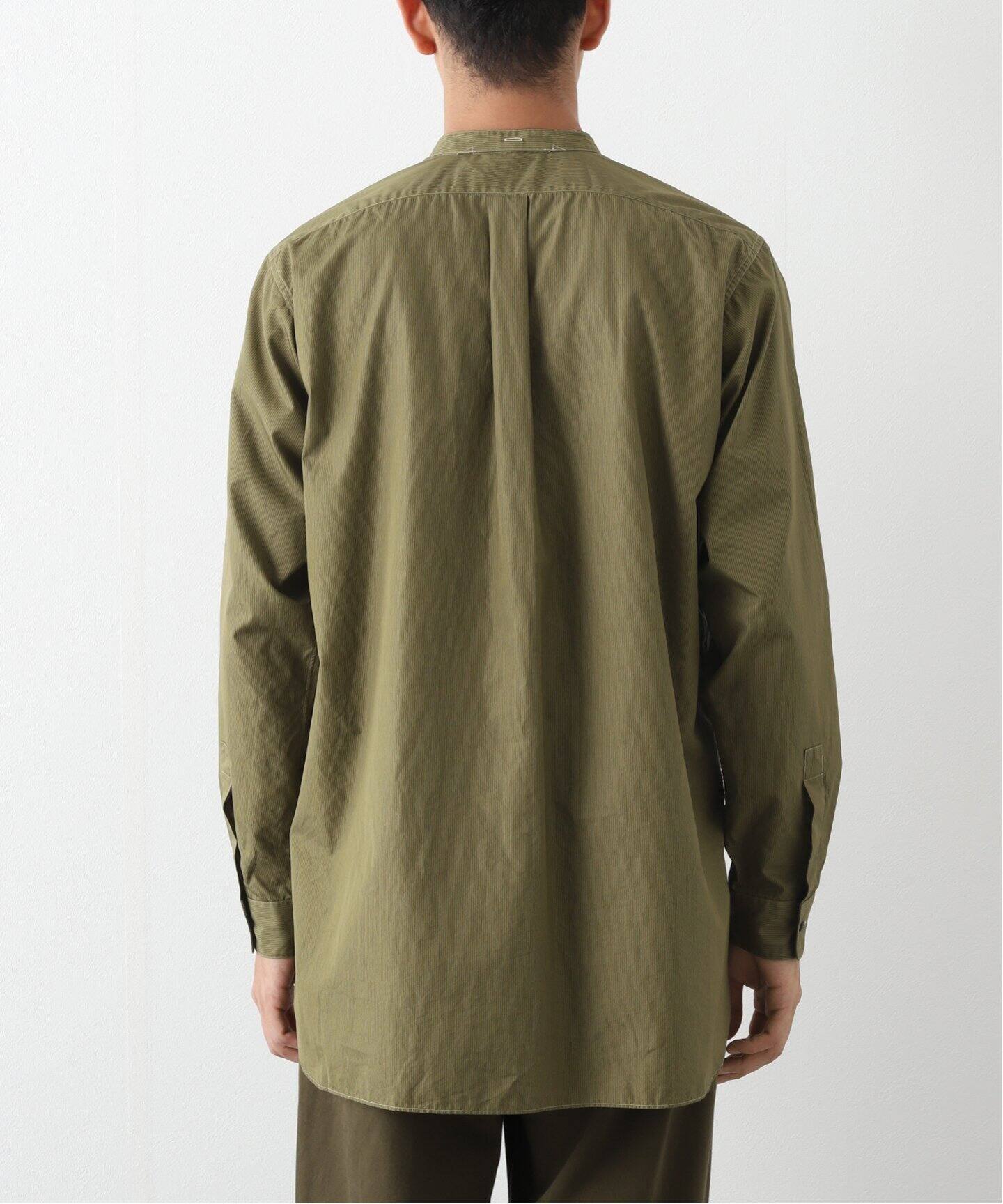 A.PRESSE/アプレッセ】Pullover Collarless Shirt（シャツ／ブラウス 