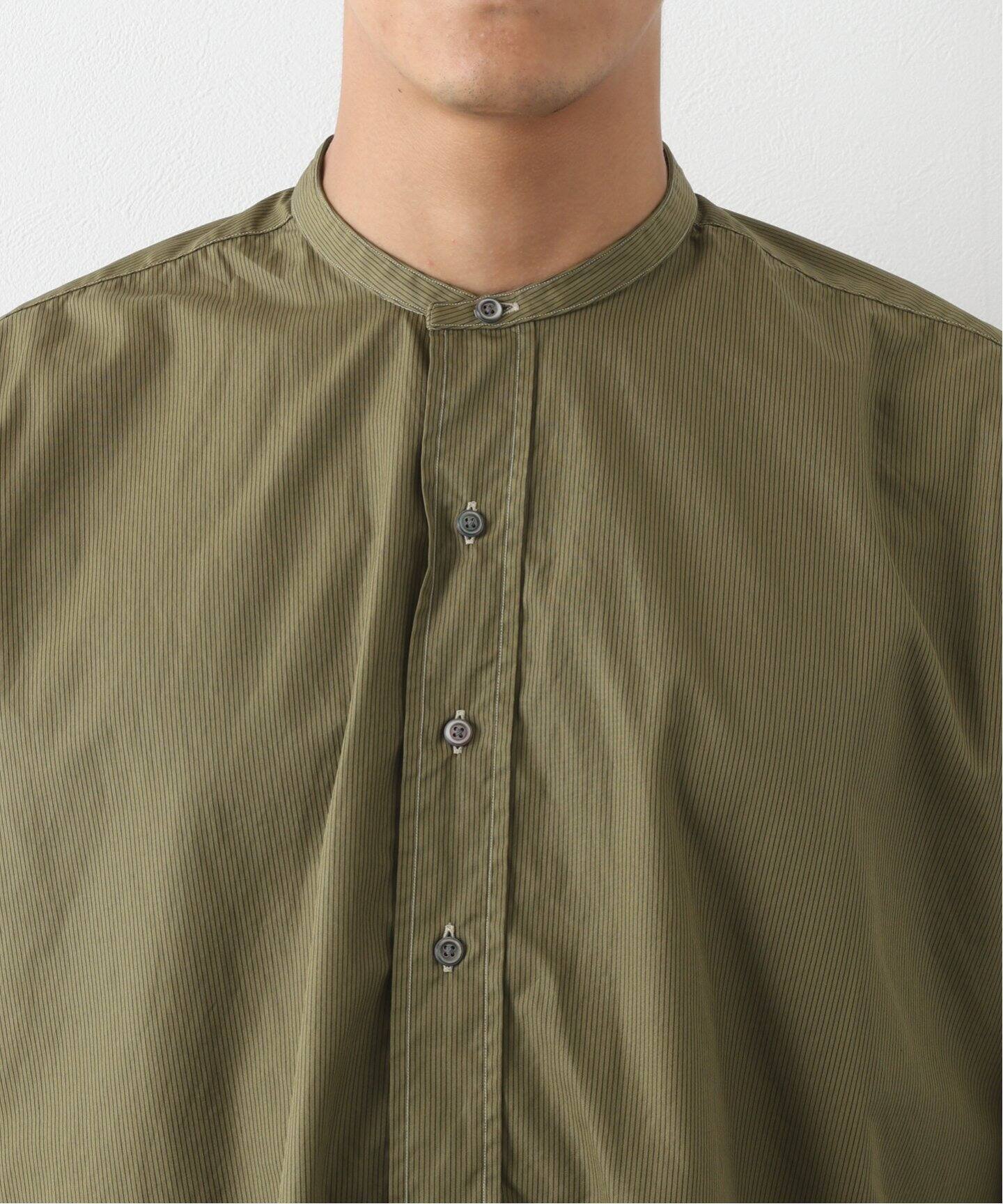 A.PRESSE/アプレッセ】Pullover Collarless Shirt（シャツ／ブラウス 