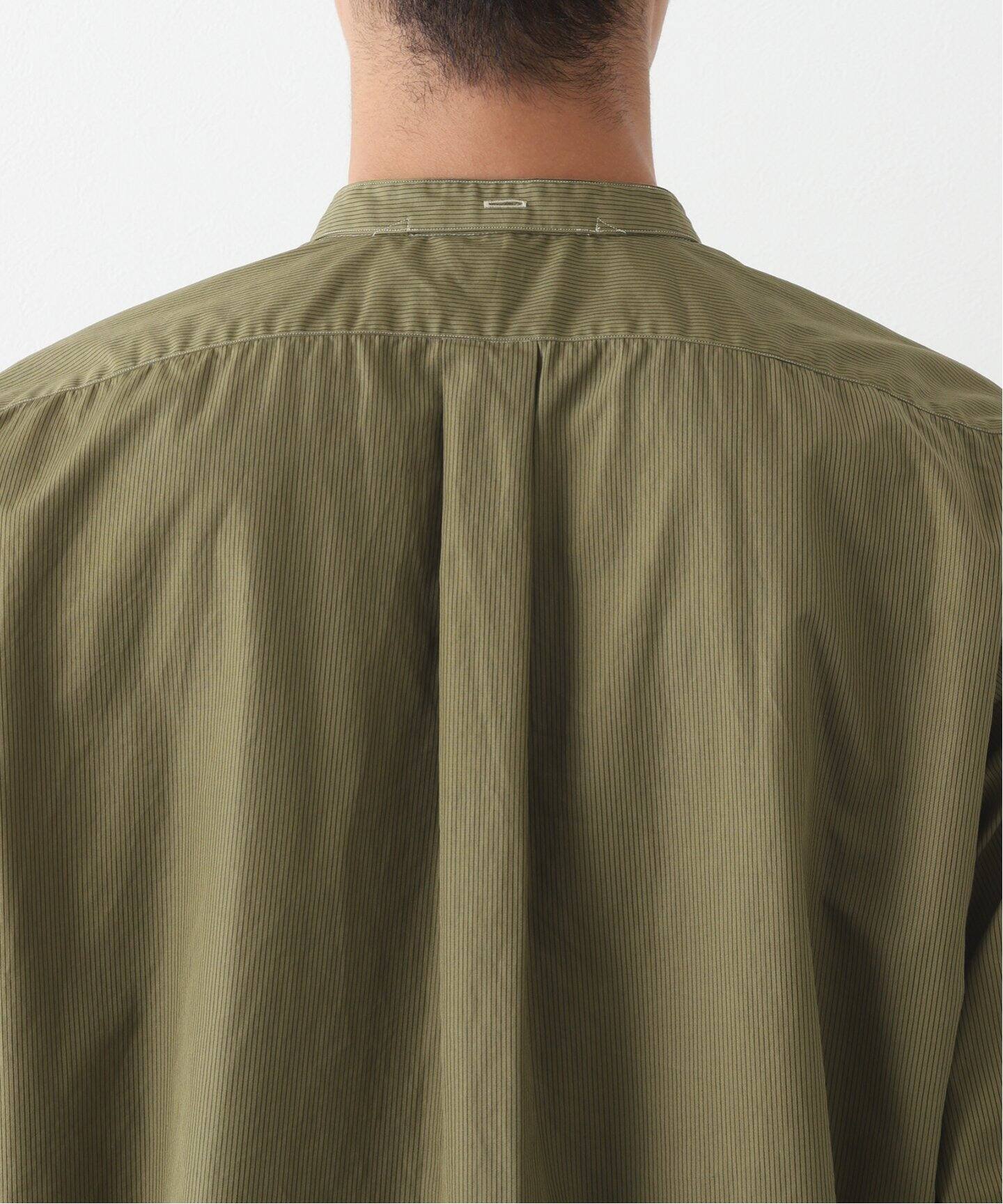 A.PRESSE/アプレッセ】Pullover Collarless Shirt（シャツ／ブラウス 