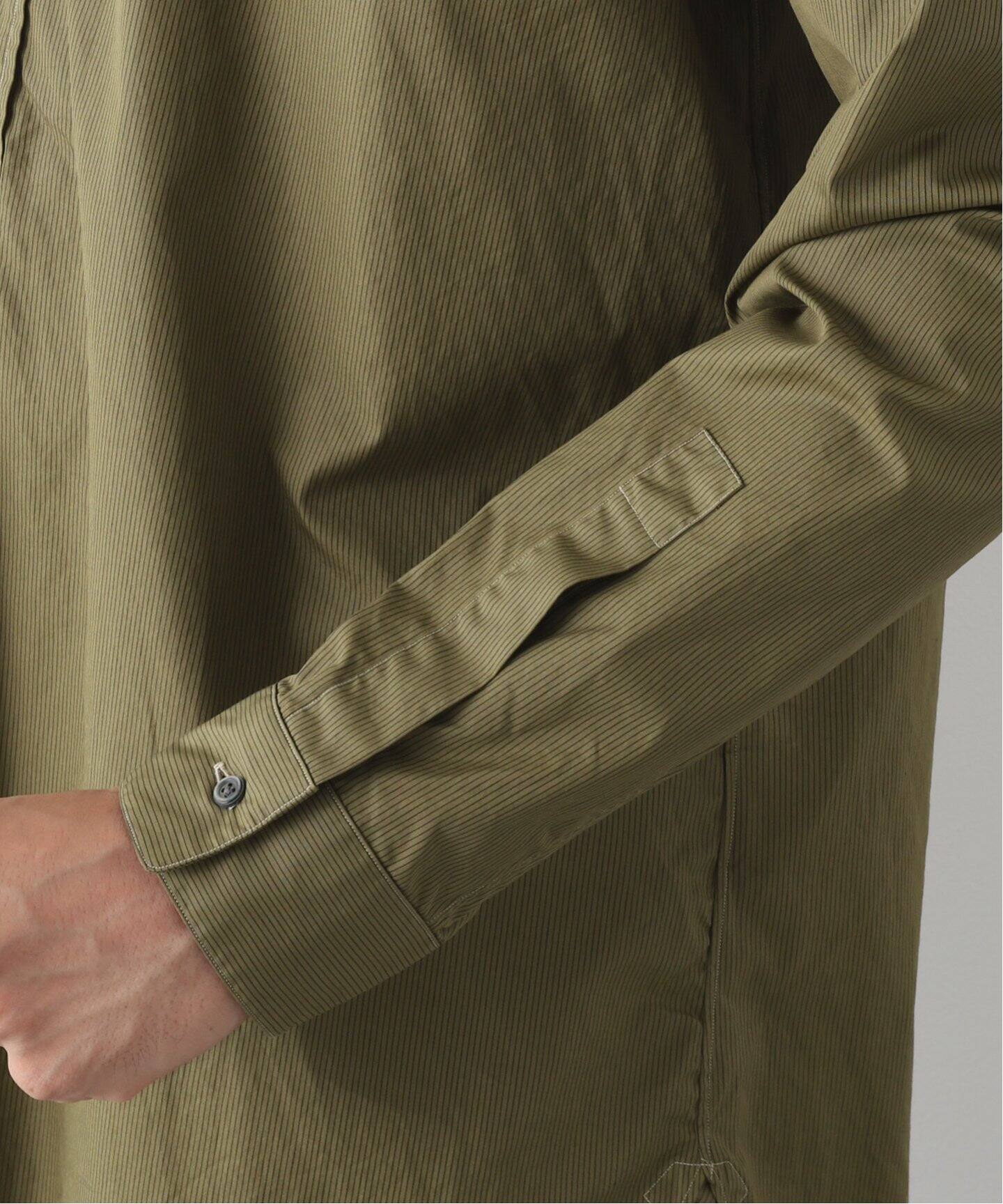 A.PRESSE/アプレッセ】Pullover Collarless Shirt（シャツ／ブラウス 