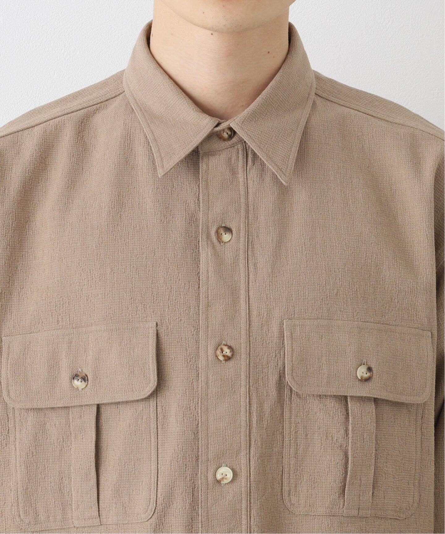A.PRESSE アプレッセ Safari Shirts BROWN サイズ1