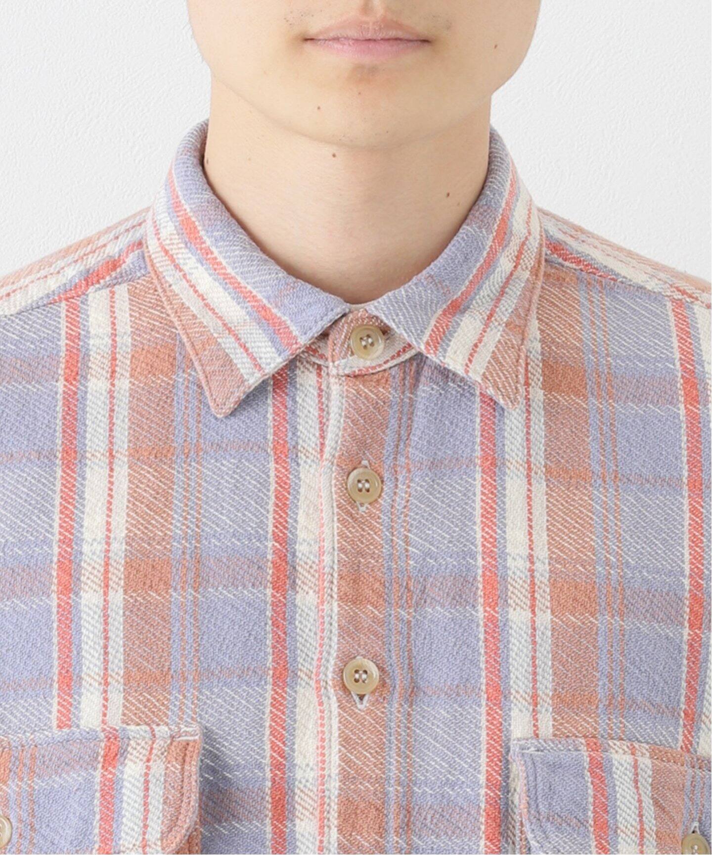 MYTHINKS / マイシンクス】MY CUT OFF NEL SHIRT（シャツ