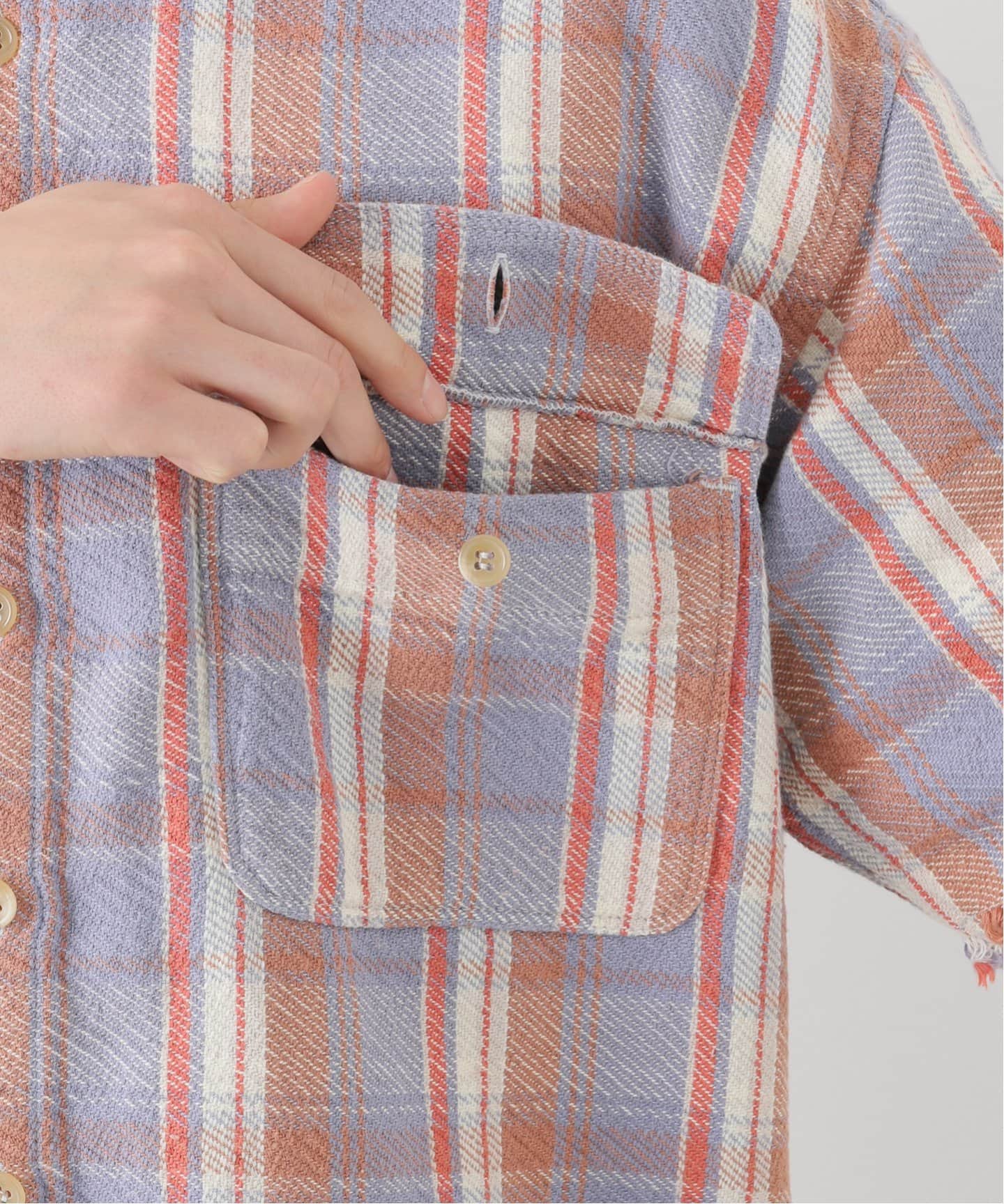 MY THINKS シャツ MYTHINKS / マイシンクス】MY CUT OFF NEL SHIRT（シャツ