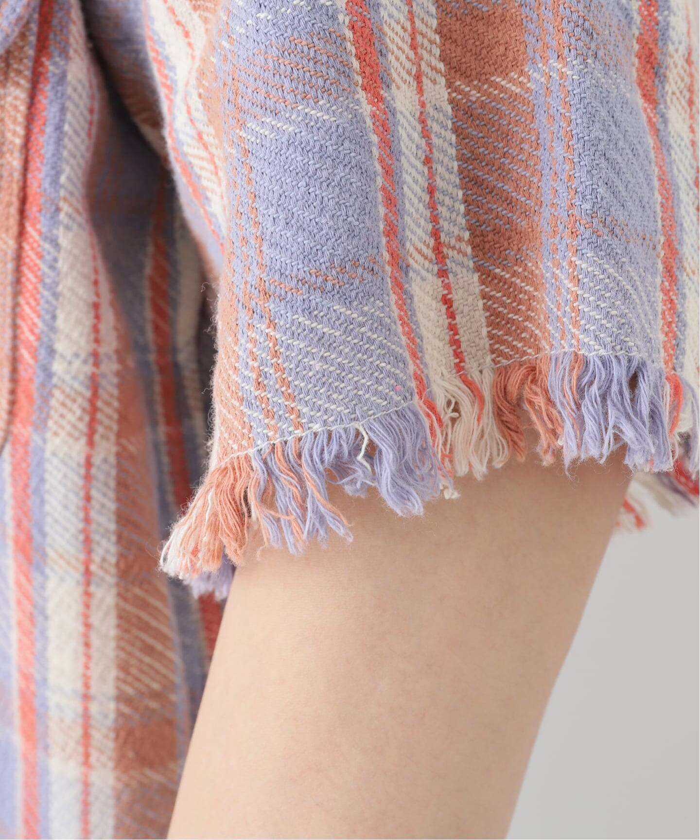 MYTHINKS / マイシンクス】MY CUT OFF NEL SHIRT（シャツ／ブラウス