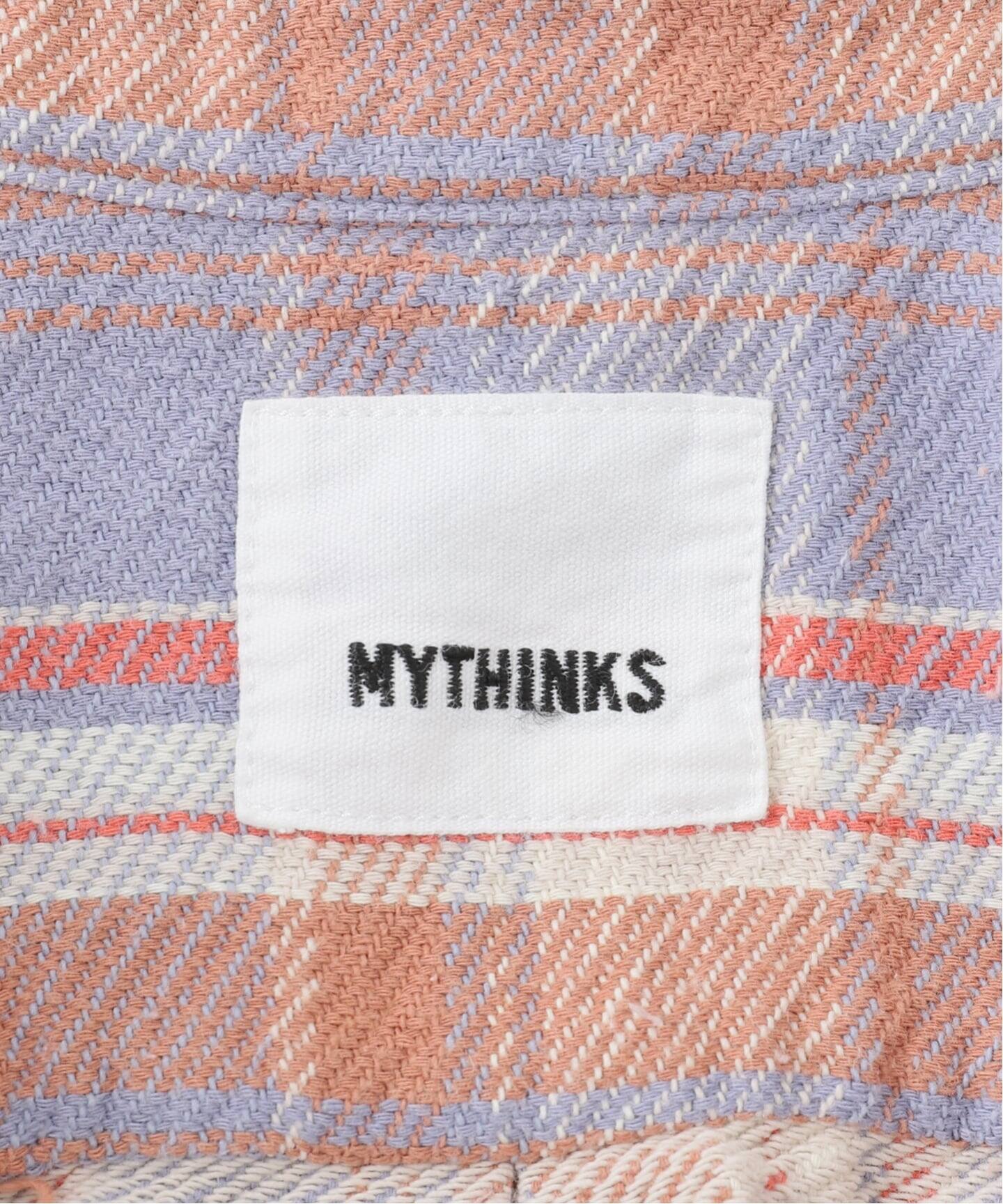 MYTHINKS / マイシンクス】MY CUT OFF NEL SHIRT（シャツ／ブラウス