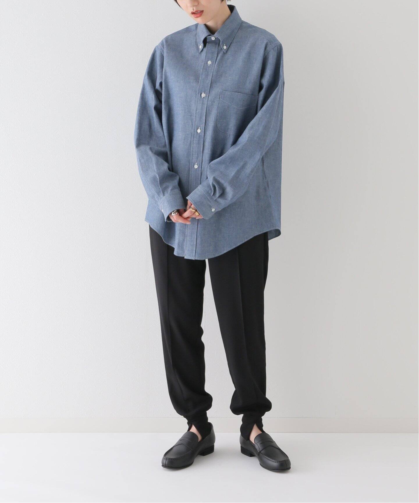 LE / エルイー】SLIM シャンブレーB.Dシャツ（シャツ／ブラウス）｜L 