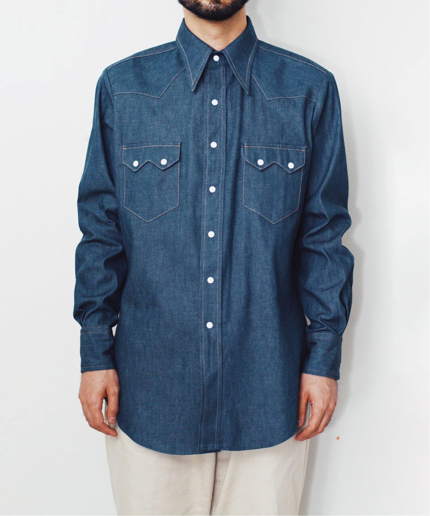 【RE-PURPOSE 】ウエスタンシャツ リパーパス レショップ 日本製 RE-PURPOSE / リパーパス】 denim western shirt（シャツ