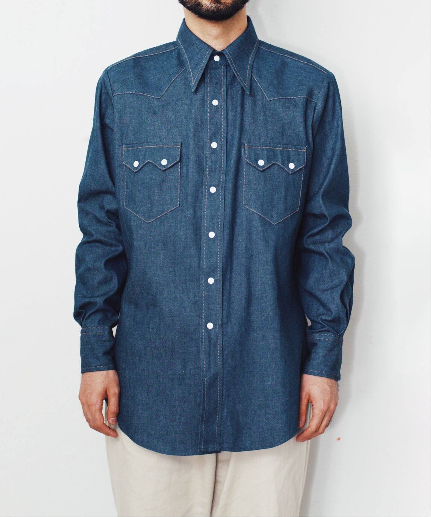 RE-PURPOSE / リパーパス】WESTERN SHIRT（シャツ／ブラウス）｜L 