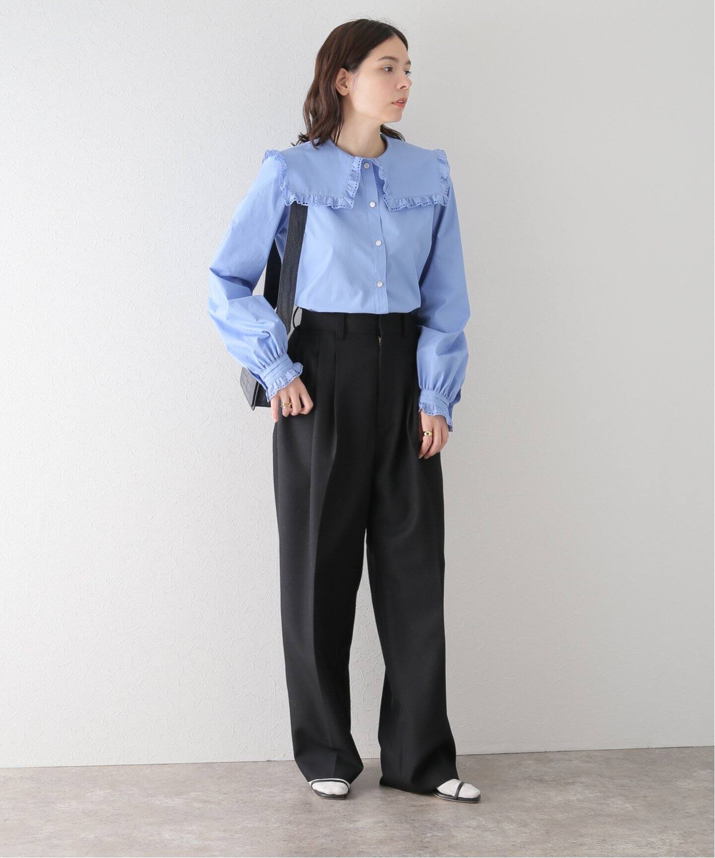 Shinzone / シンゾーン】FRILL SAILOR COLLAR BL（シャツ／ブラウス 