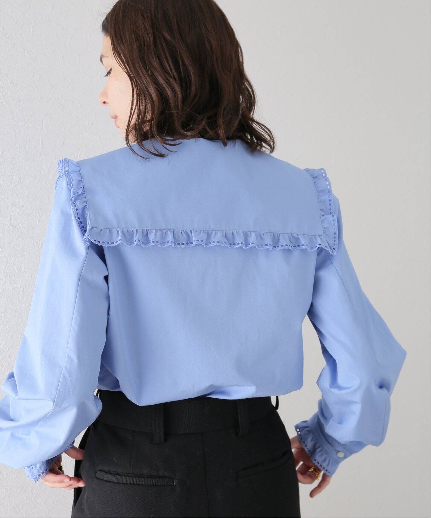 Shinzone / シンゾーン】FRILL SAILOR COLLAR BL（シャツ／ブラウス 